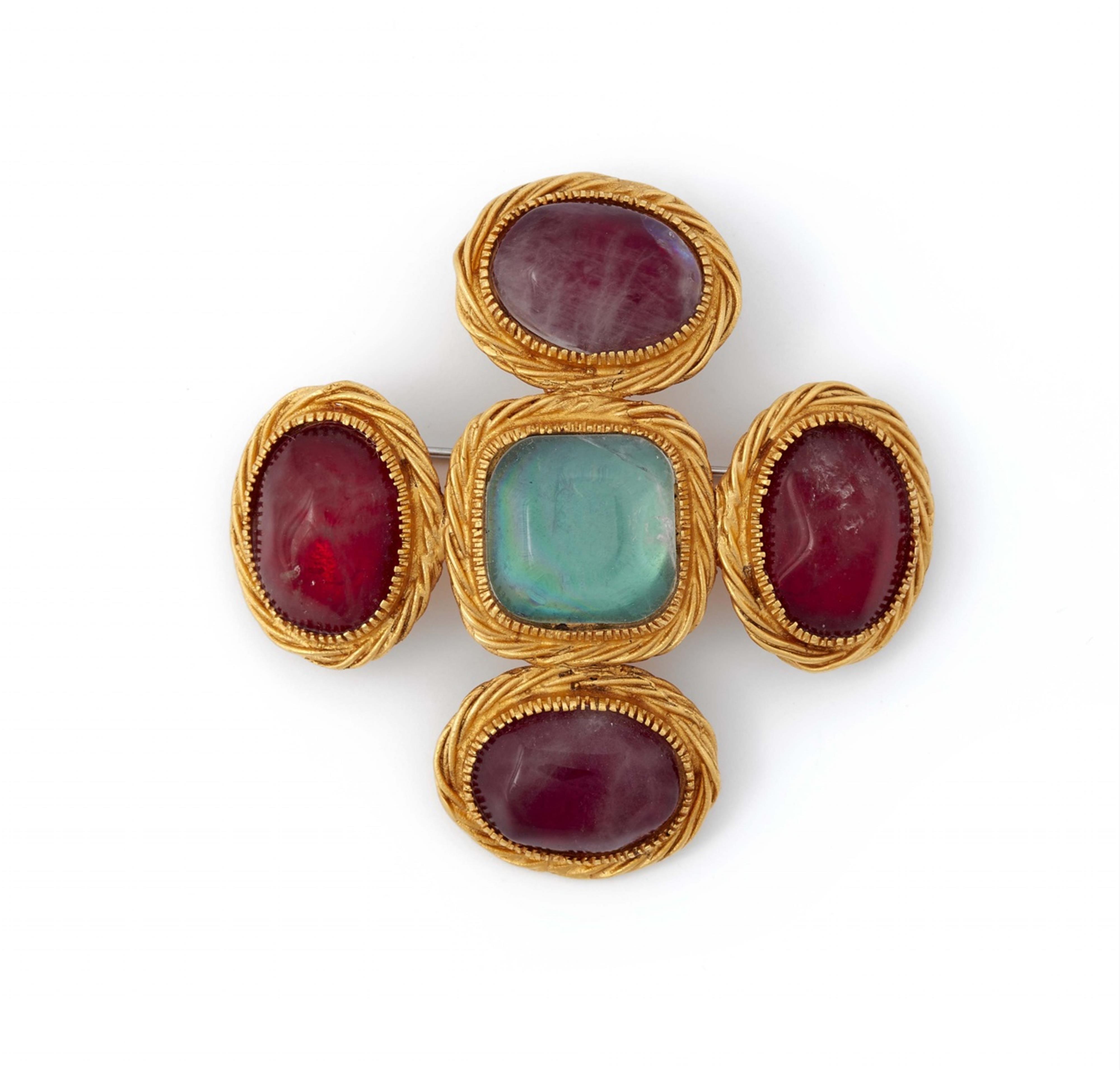 A Robert Goossens for Chanel "Byzance" cross brooch, mid 1960s - image-1
