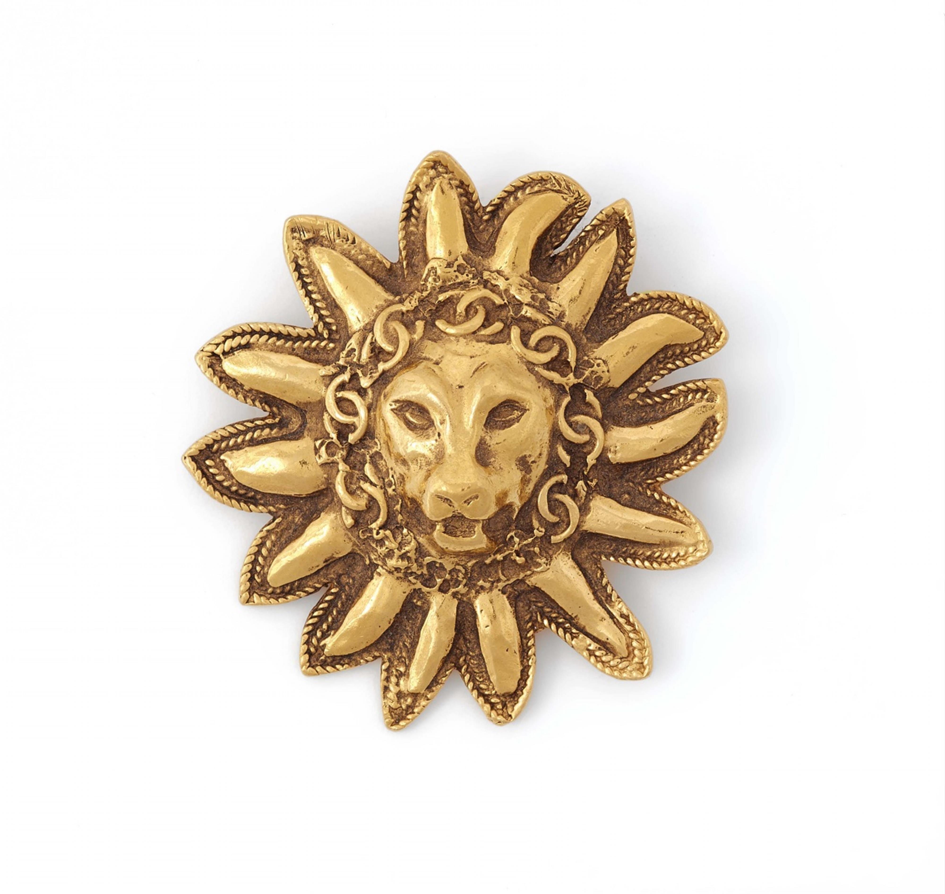 A Chanel lion mascaron brooch, 1980s - image-1