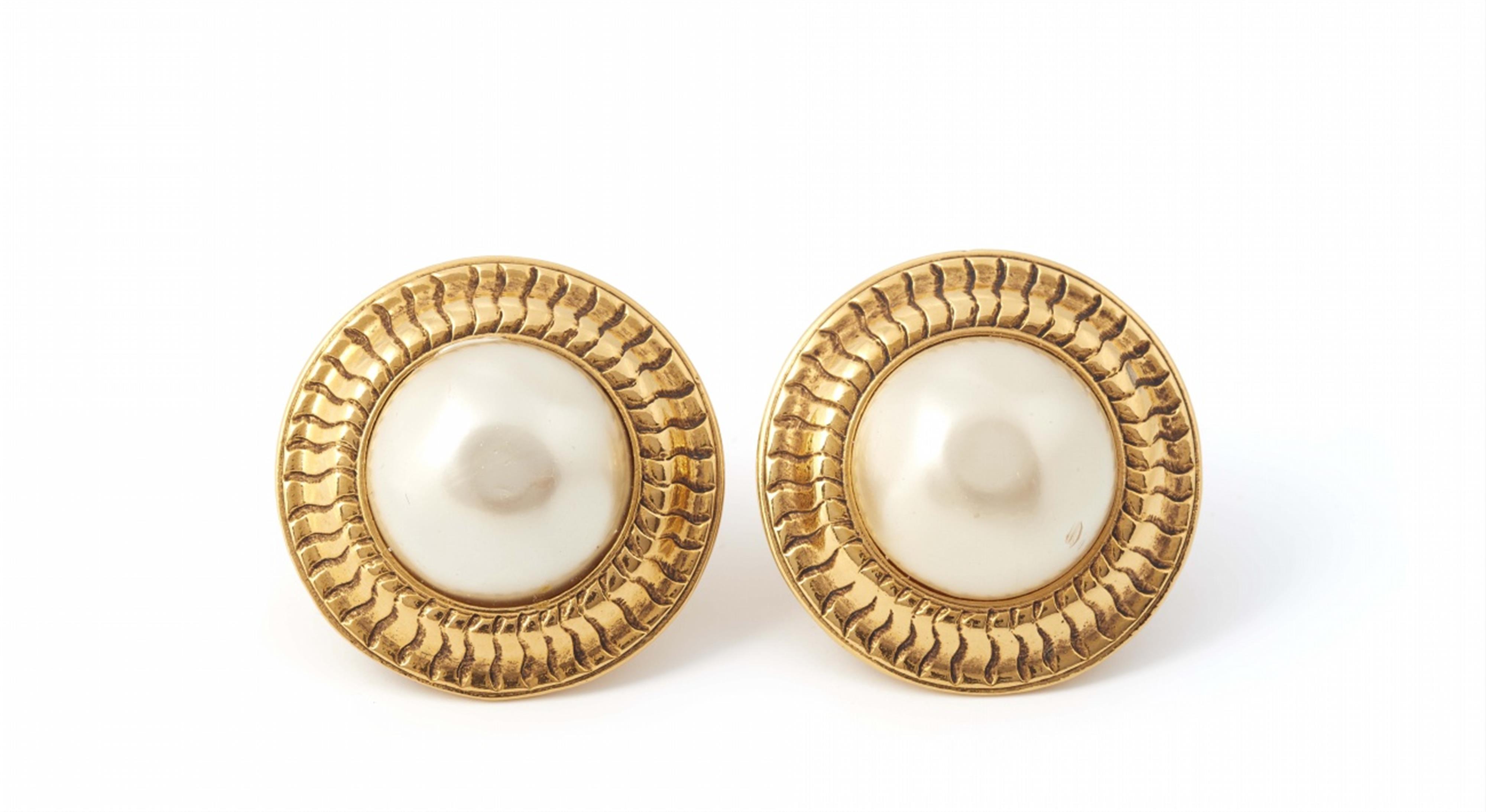 A pair of Chanel pearl clip earrings, 1983 - image-1