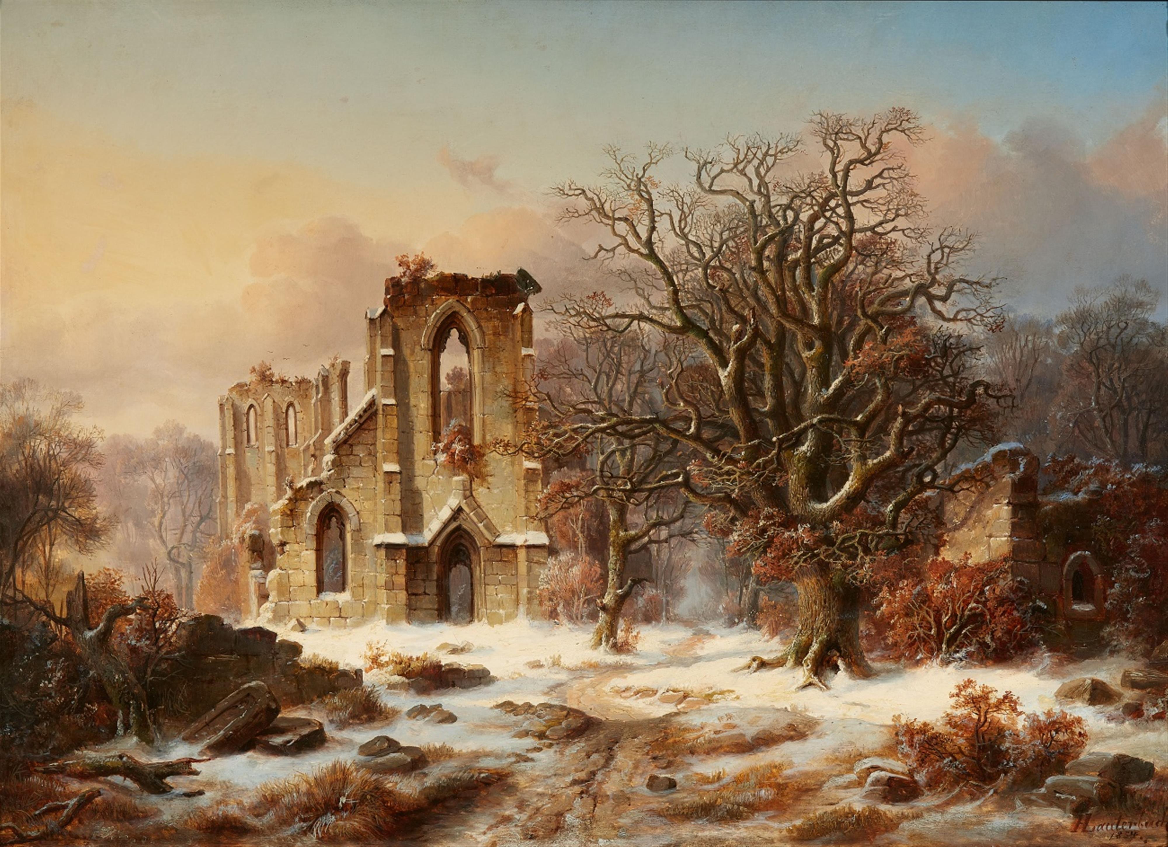 Lauterbach - Winter Landscape with Ruins of a Church - image-1