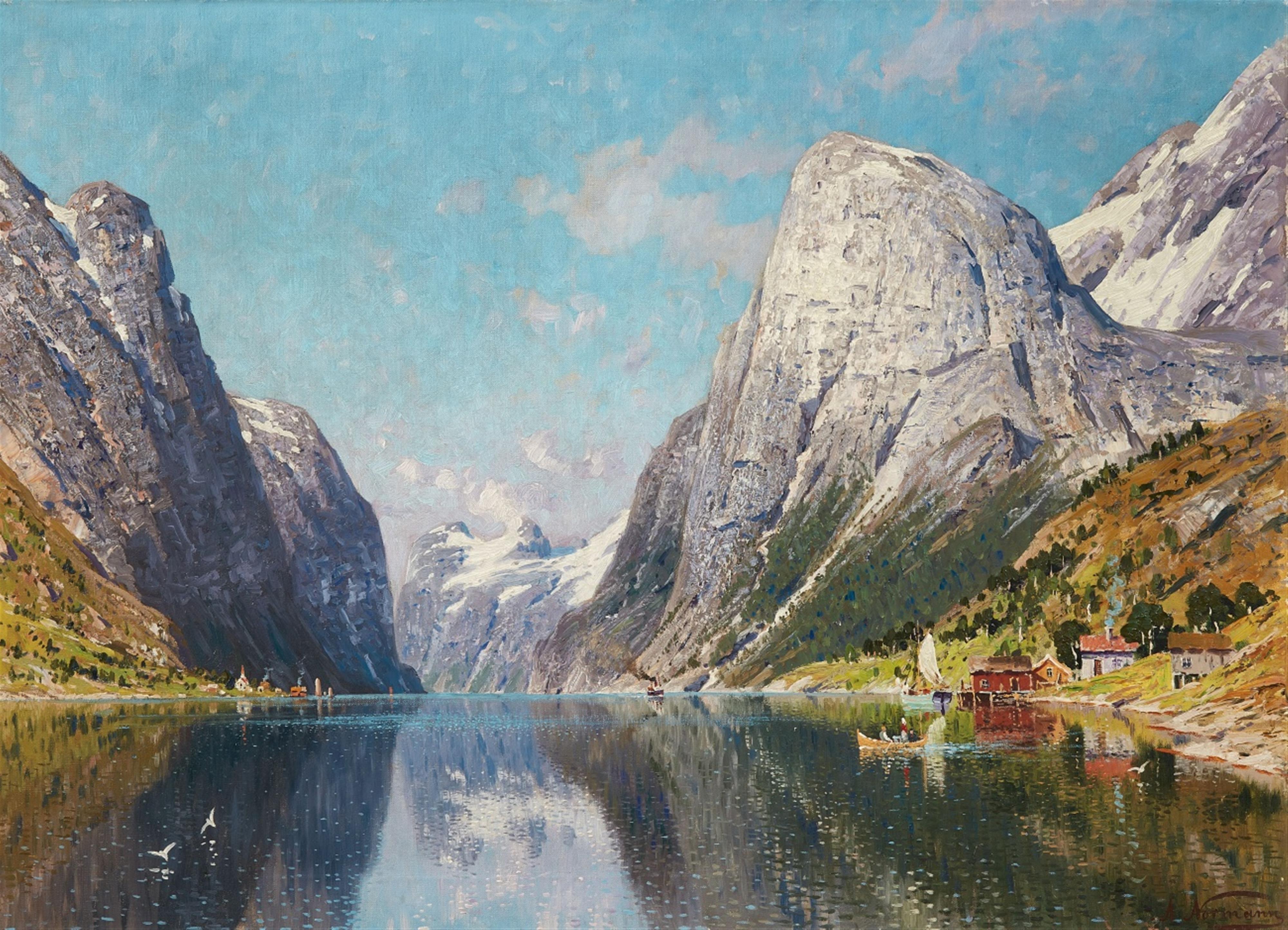 Adelsteen Normann - Norwegian Fjord Landscape - image-1