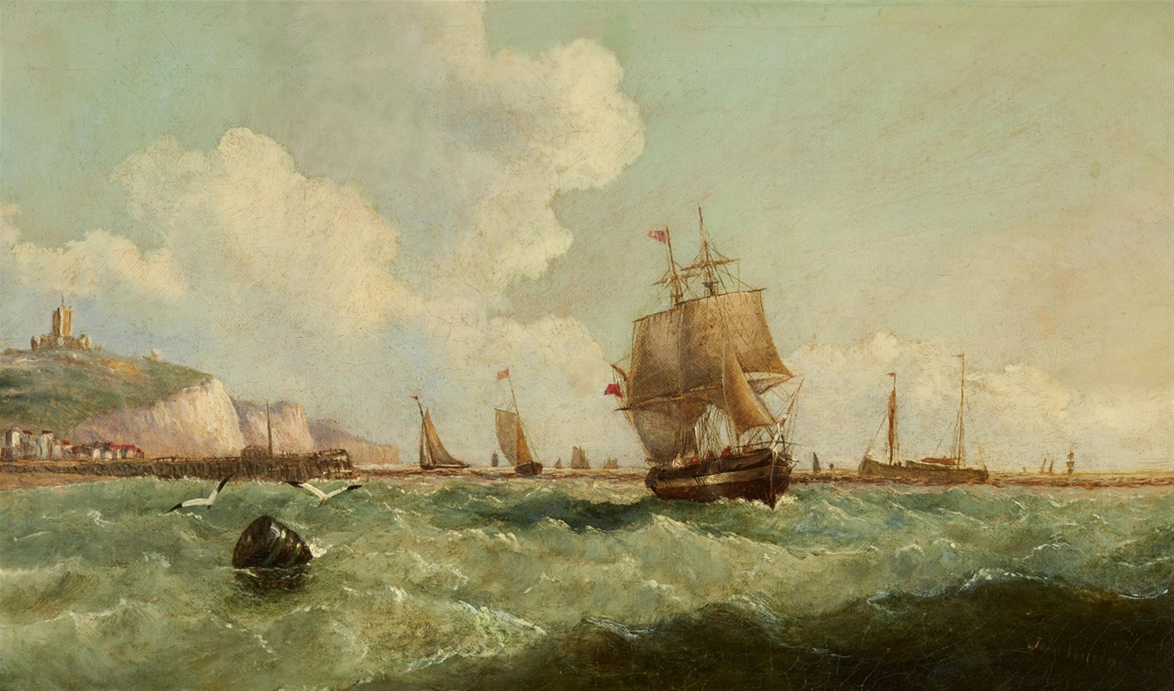 John Wilson - Sailing Ships off the Coast of Dover - image-1