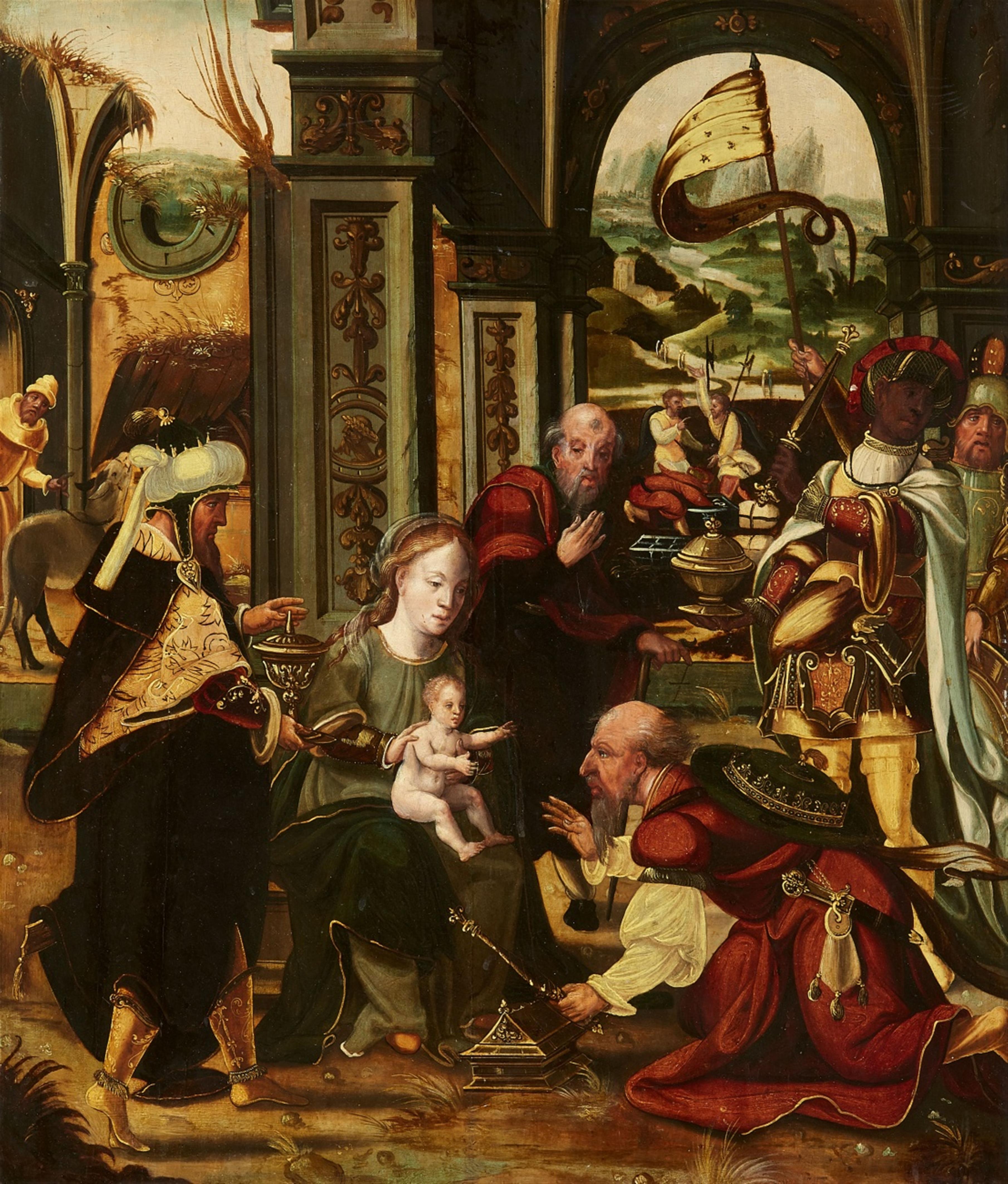 Pieter Coecke van Aelst, Nachfolge - Anbetung der Heiligen Drei Könige - image-1
