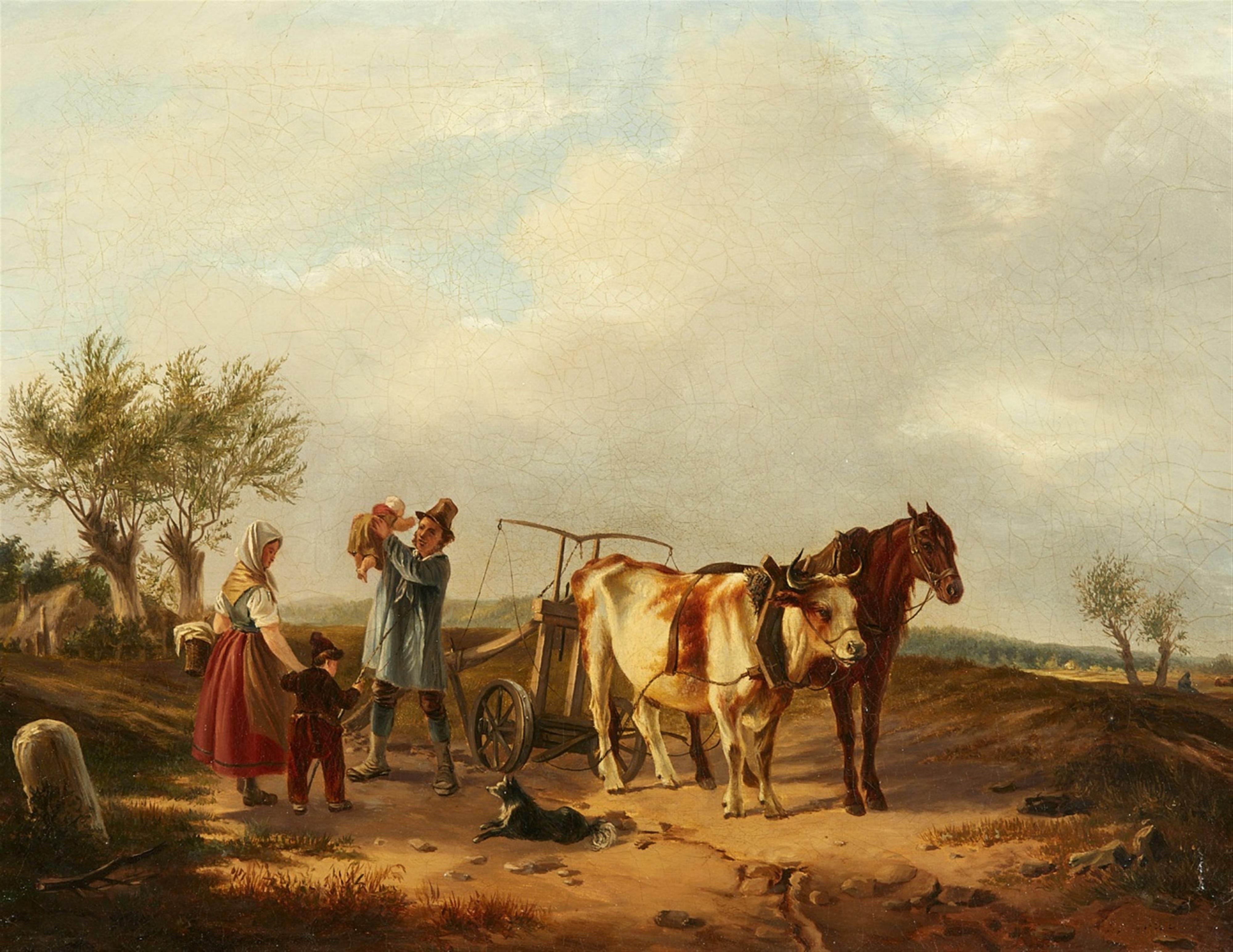 Paul Bürde - Landscape with a Peasant Family - image-1
