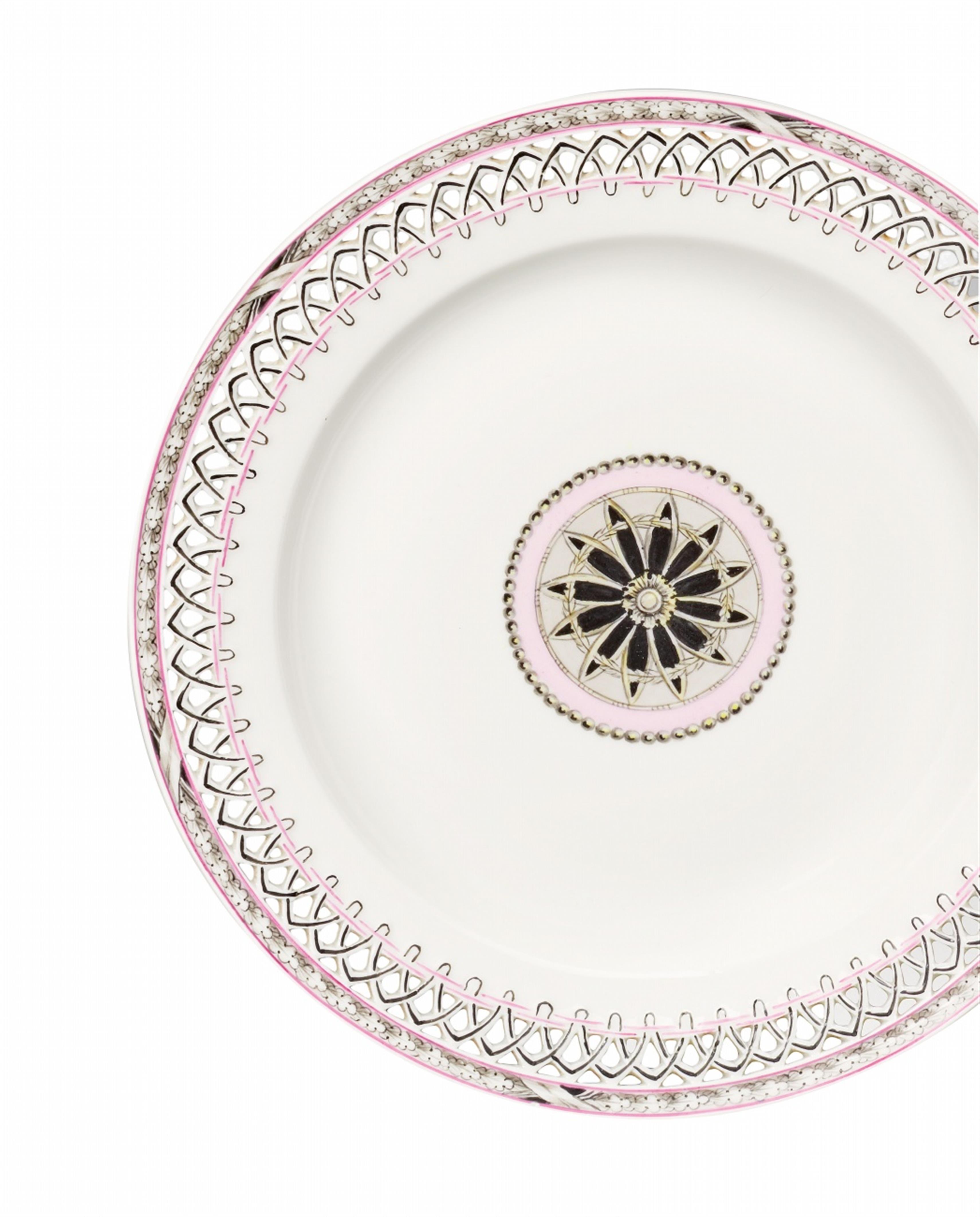 A Berlin KPM porcelain dessert plate with rosette decor - image-2