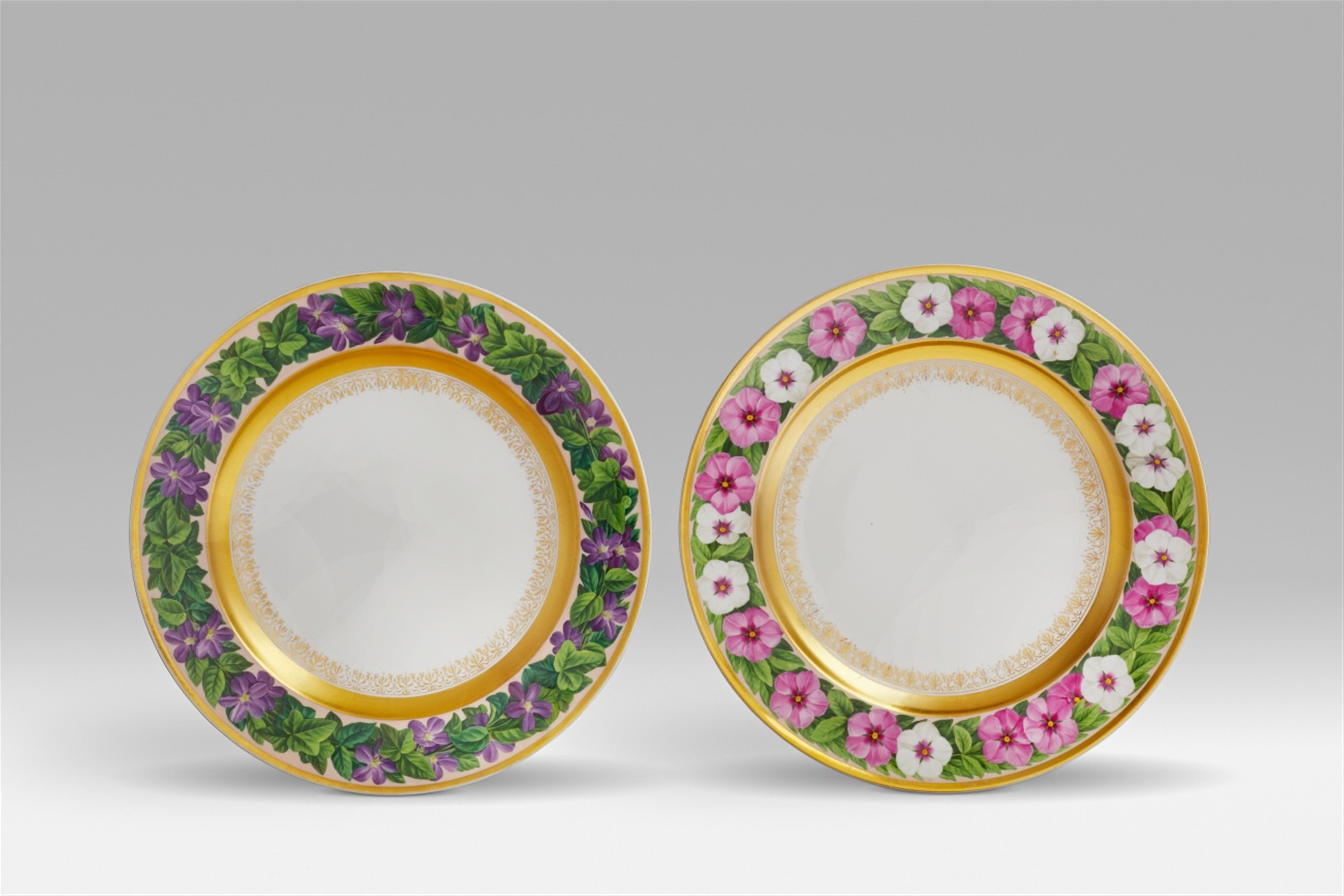 A pair of Berlin KPM porcelain plates from the service for Princess Louise - image-1