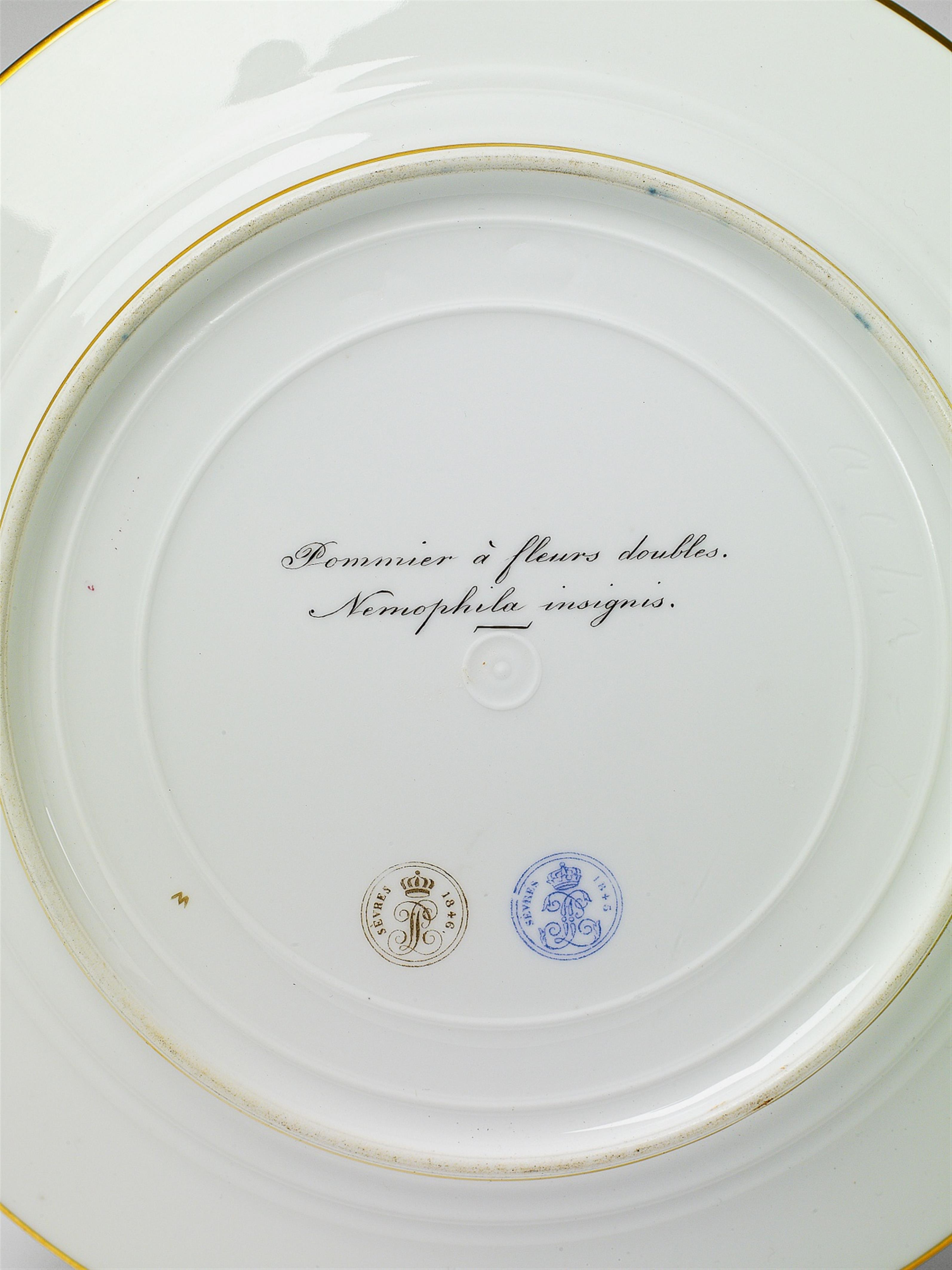 A Sèvres porcelain plate "pommier à fleurs doubles" - image-3