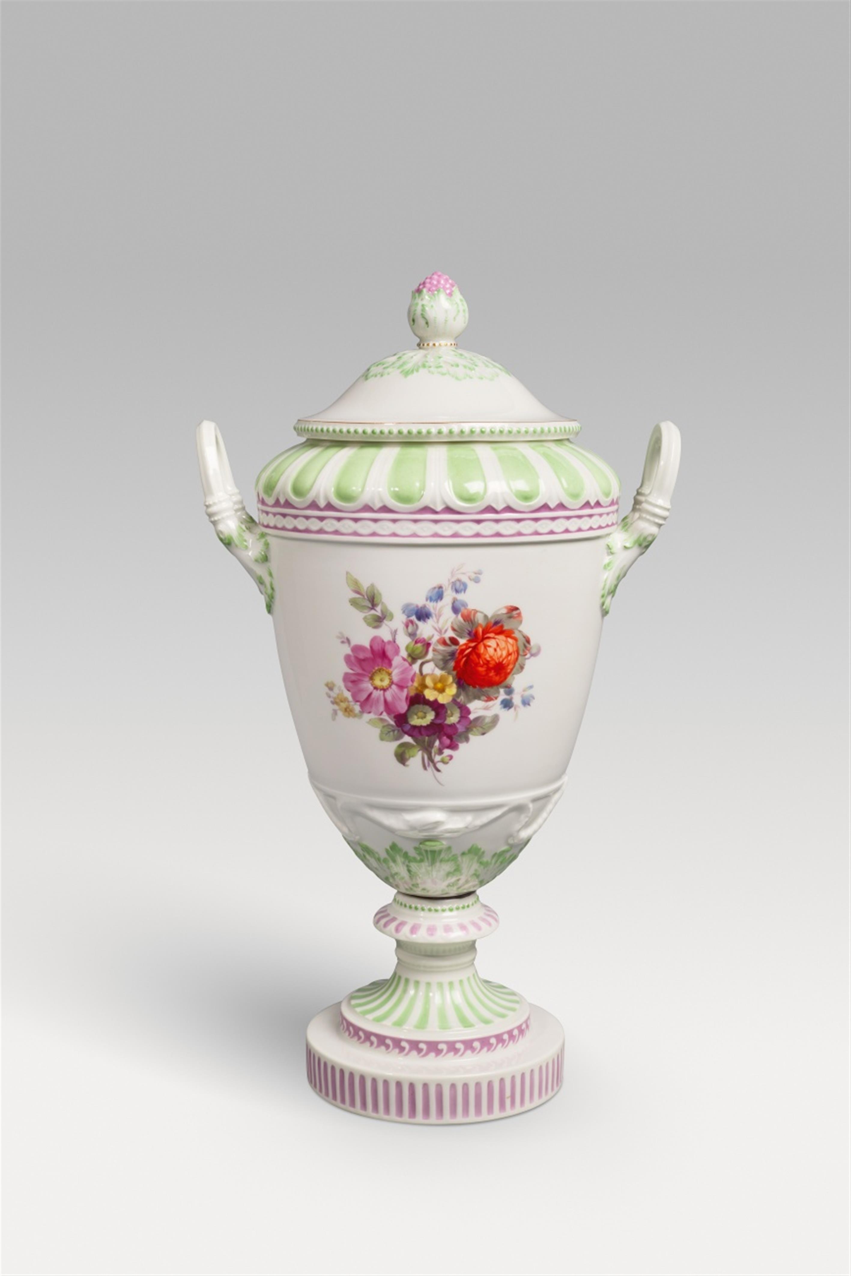 A Berlin KPM porcelain Weimar vase with landscape decor - image-1