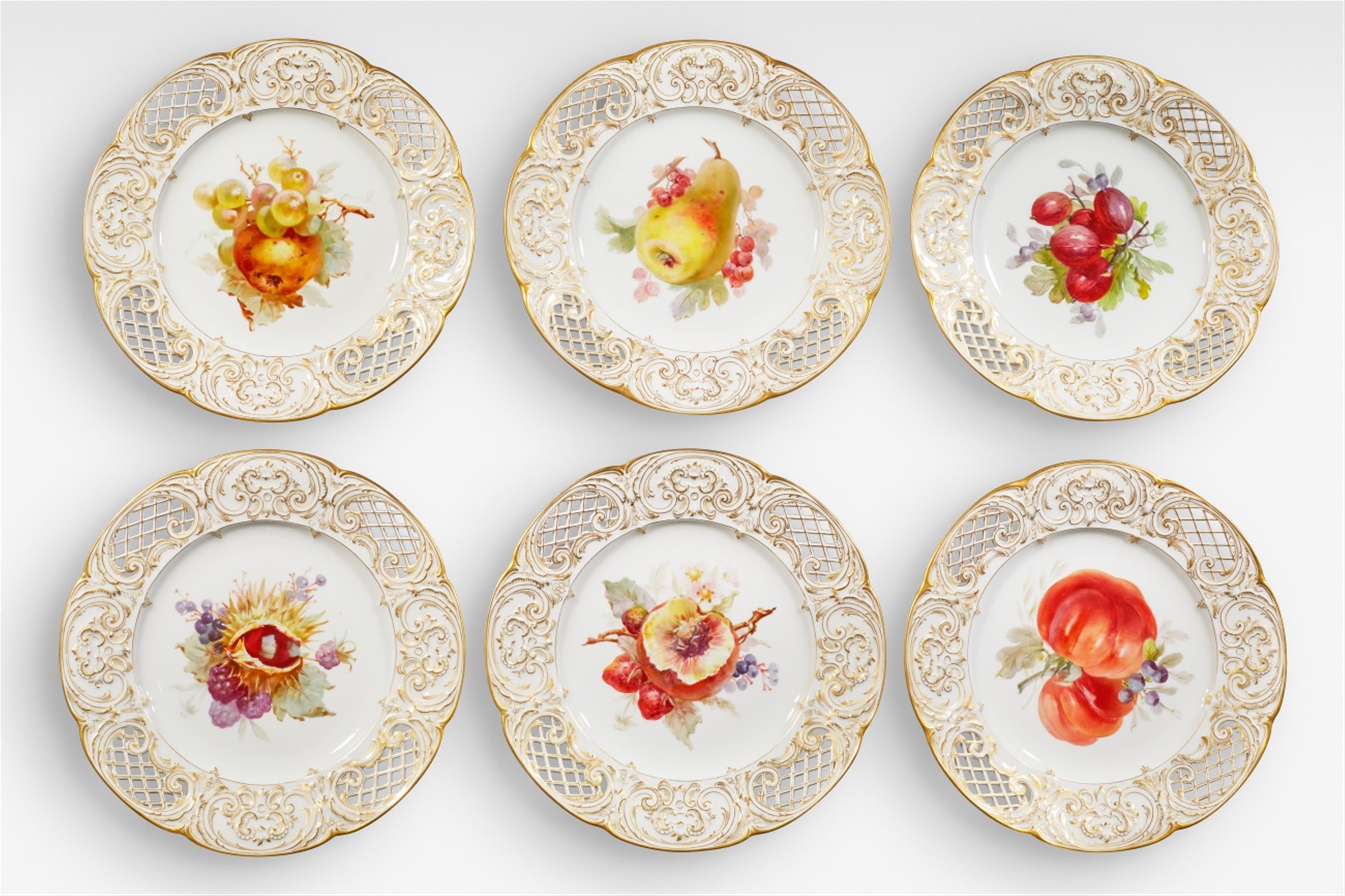 A set of six Berlin KPM porcelain fruit plates - image-1