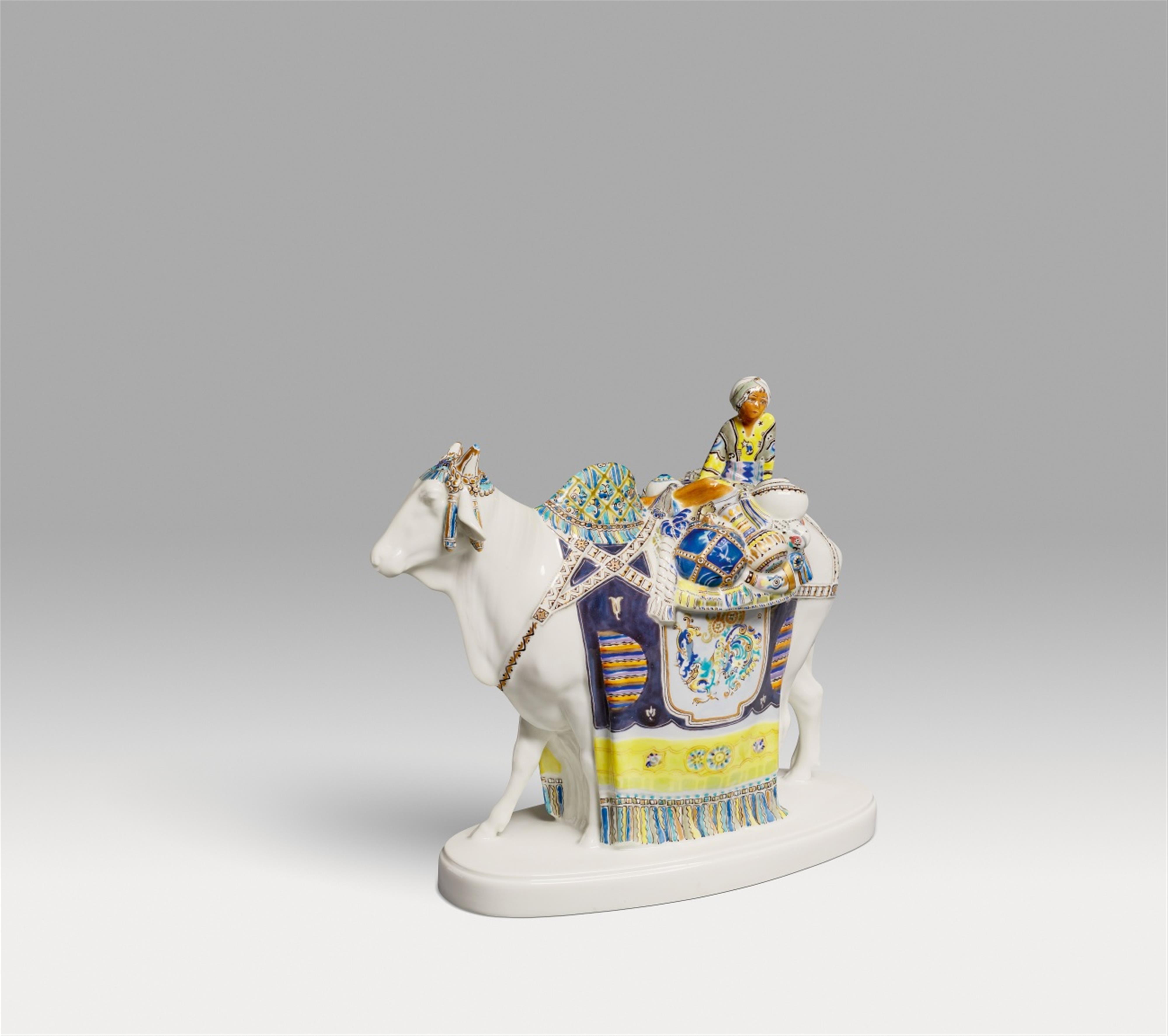 A Berlin KPM porcelain figure of a gnu rider from the "Indian Procession" series - image-1