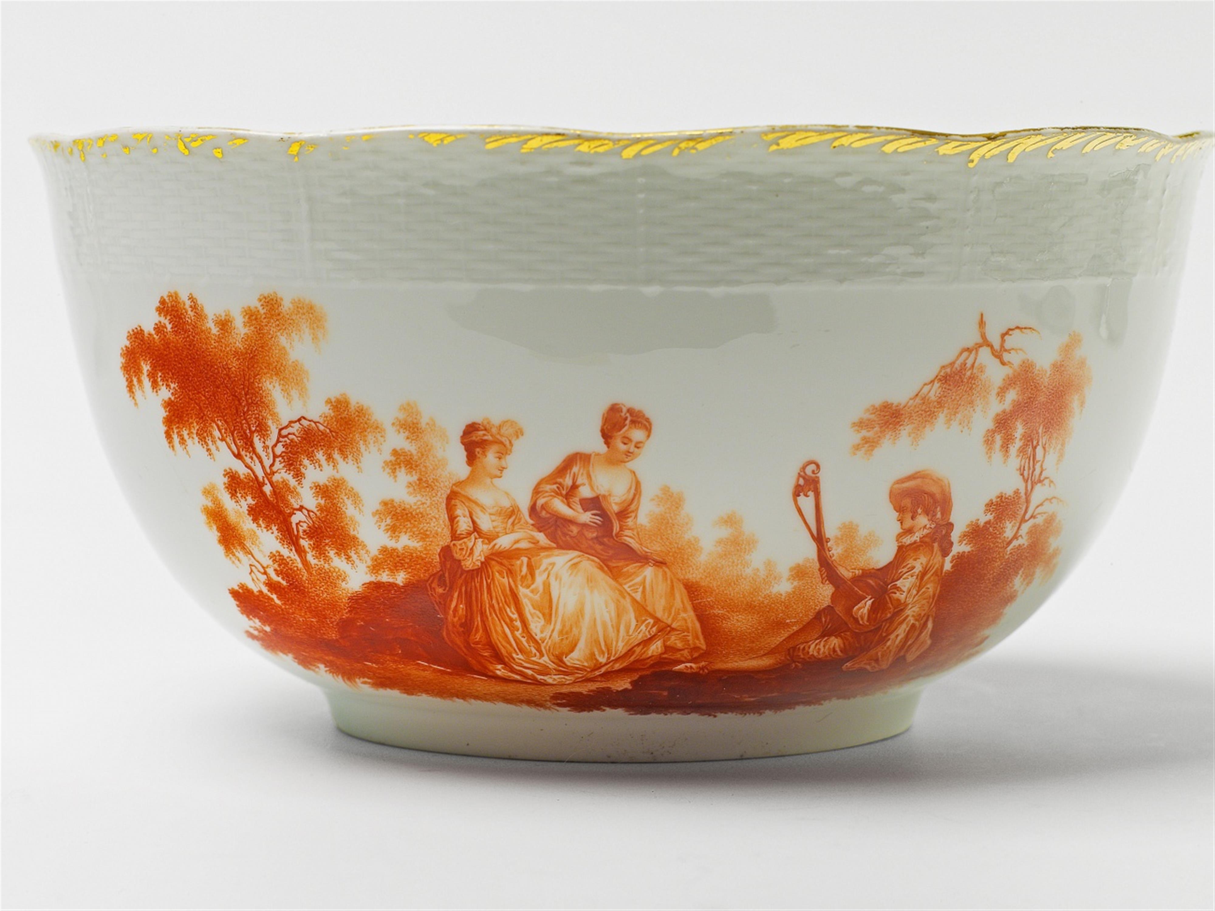 A Berlin KPM porcelain part service with scenes after Watteau - image-2