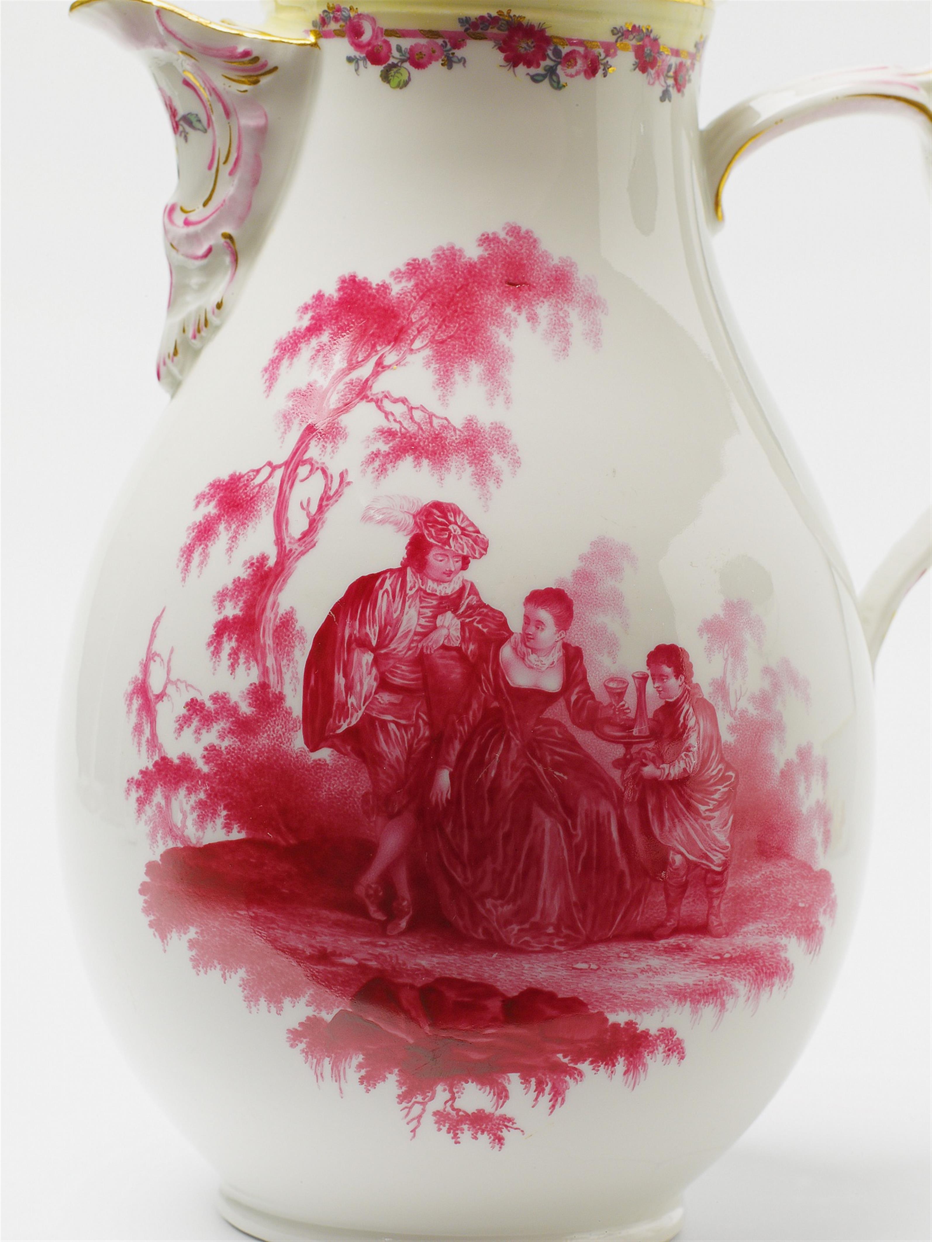 A Berlin KPM porcelain part service with scenes after Watteau - image-2
