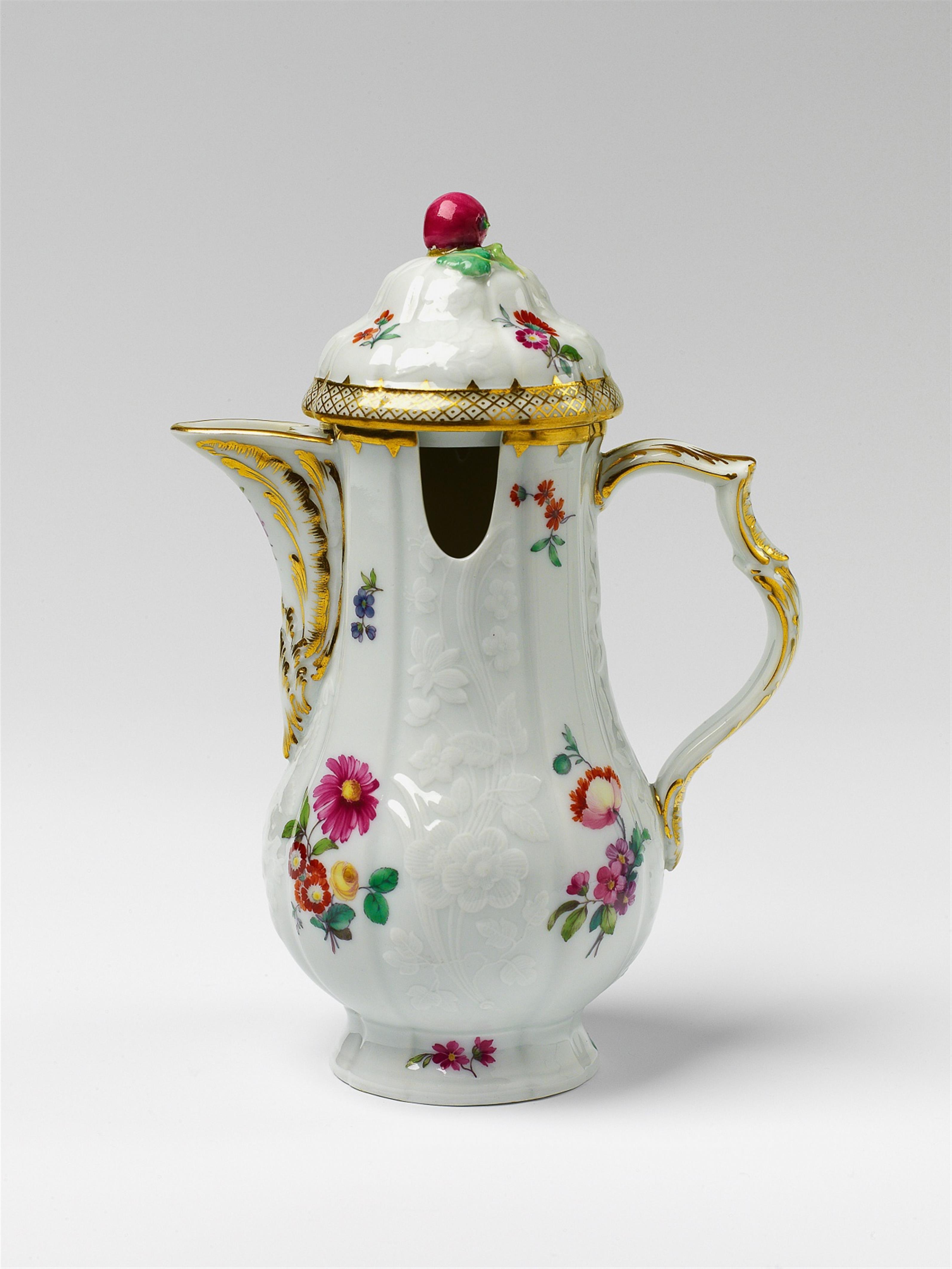 A rare Berlin KPM porcelain jug after a Meissen design - image-1