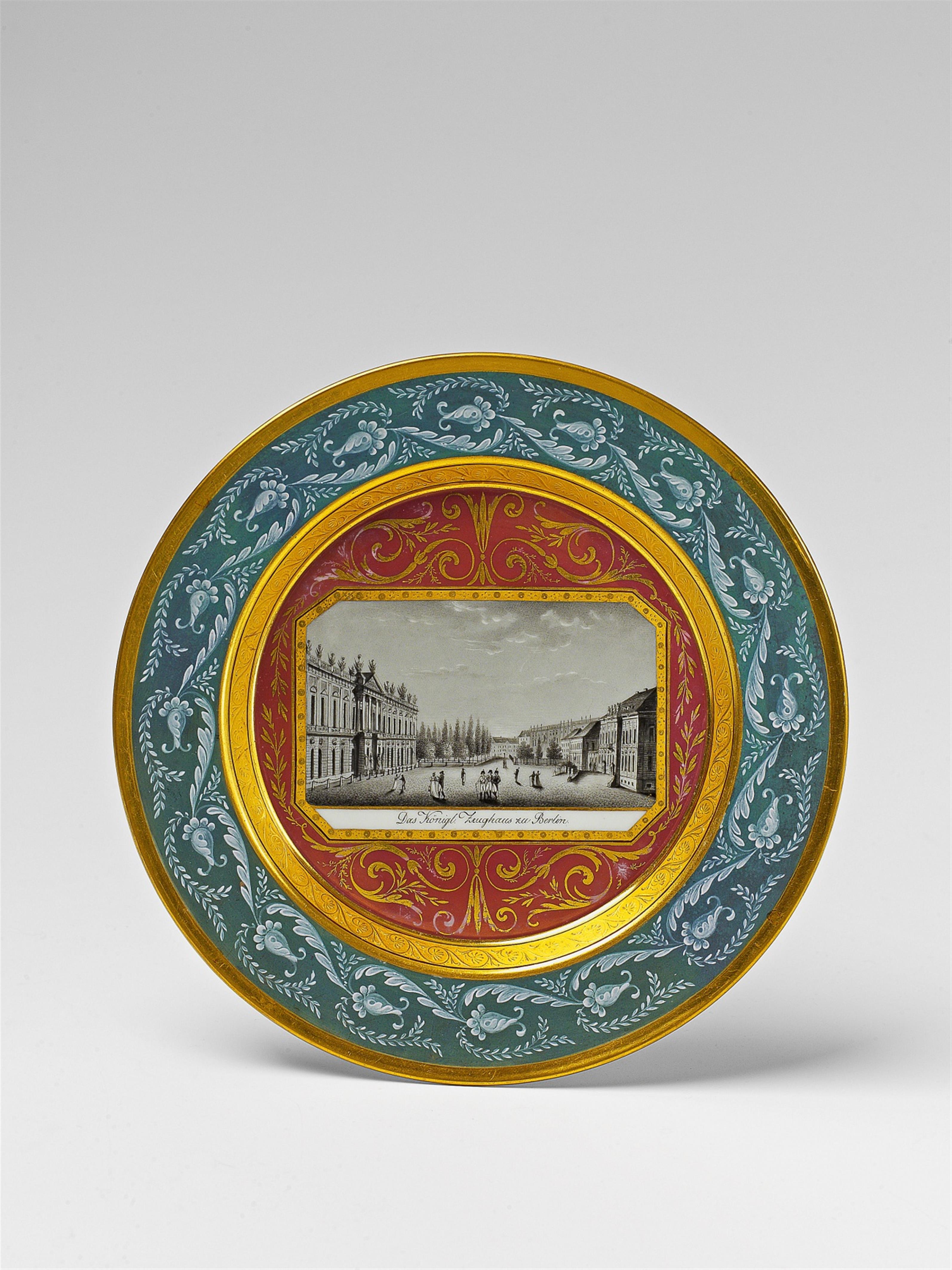 A Berlin KPM porcelain plate with a view of the Zeughaus - image-1