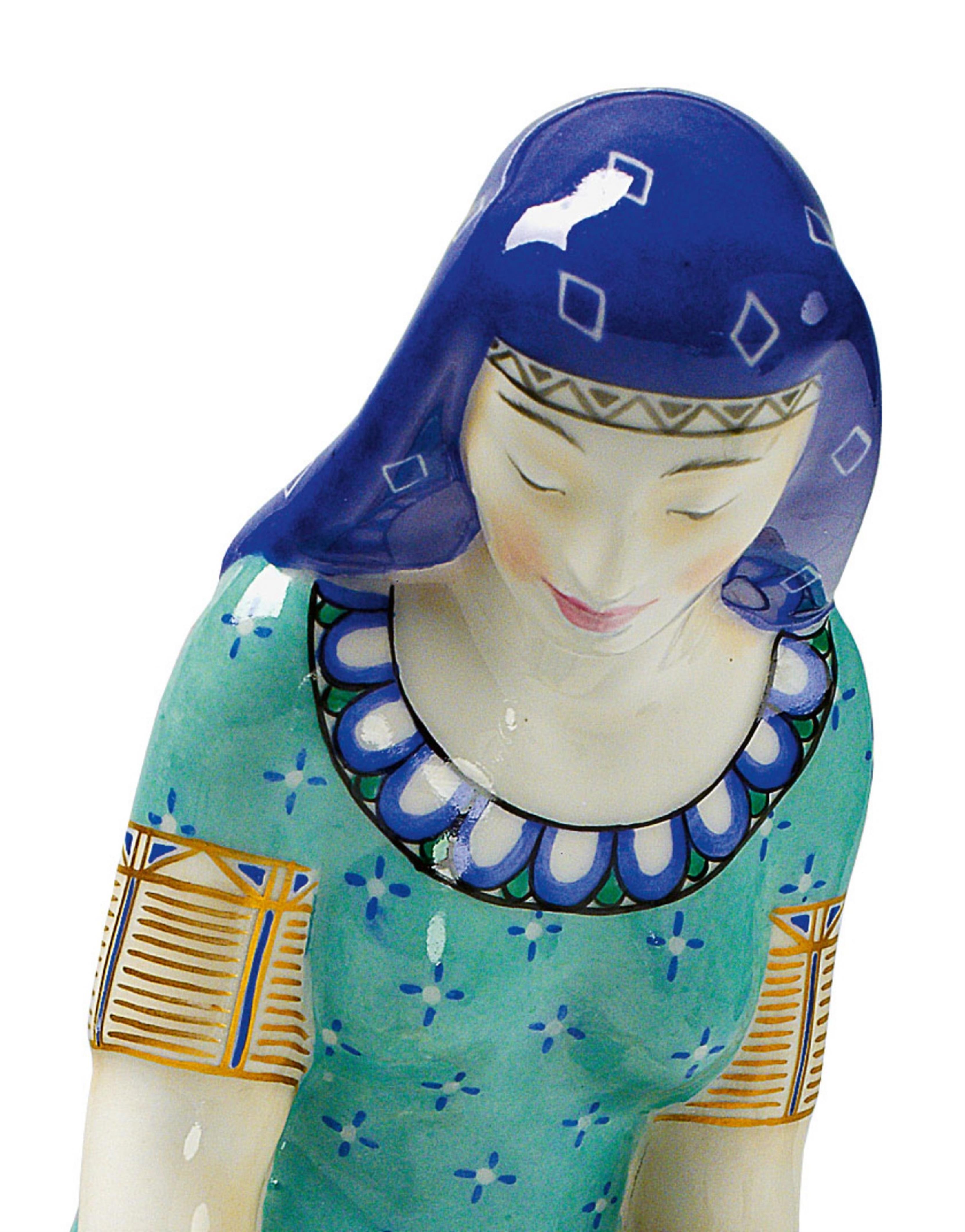 A Berlin KPM porcelain figure of an Egyptian lady with a deer - image-2