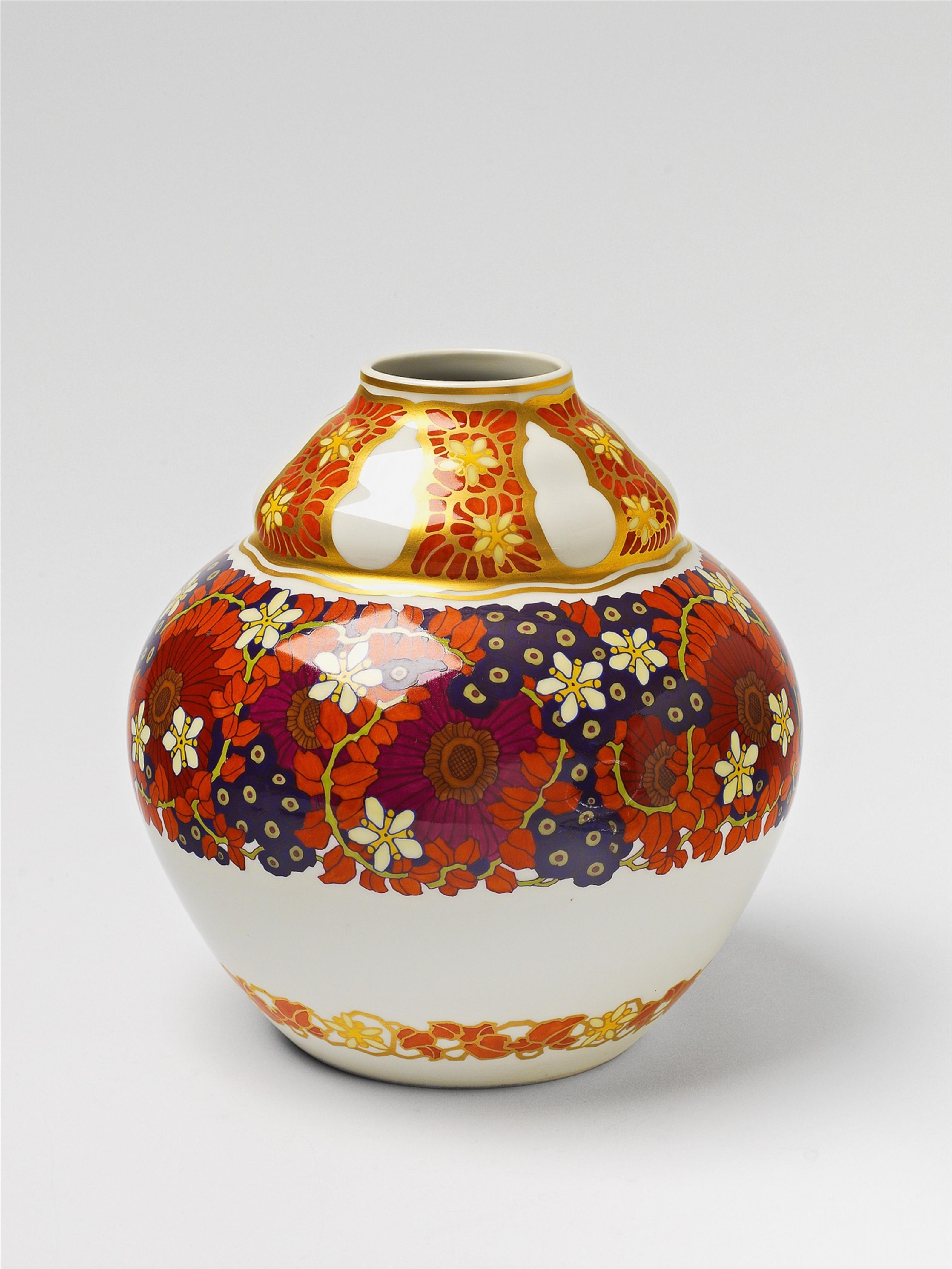 A Berlin KPM porcelain vase with floral decor - image-2