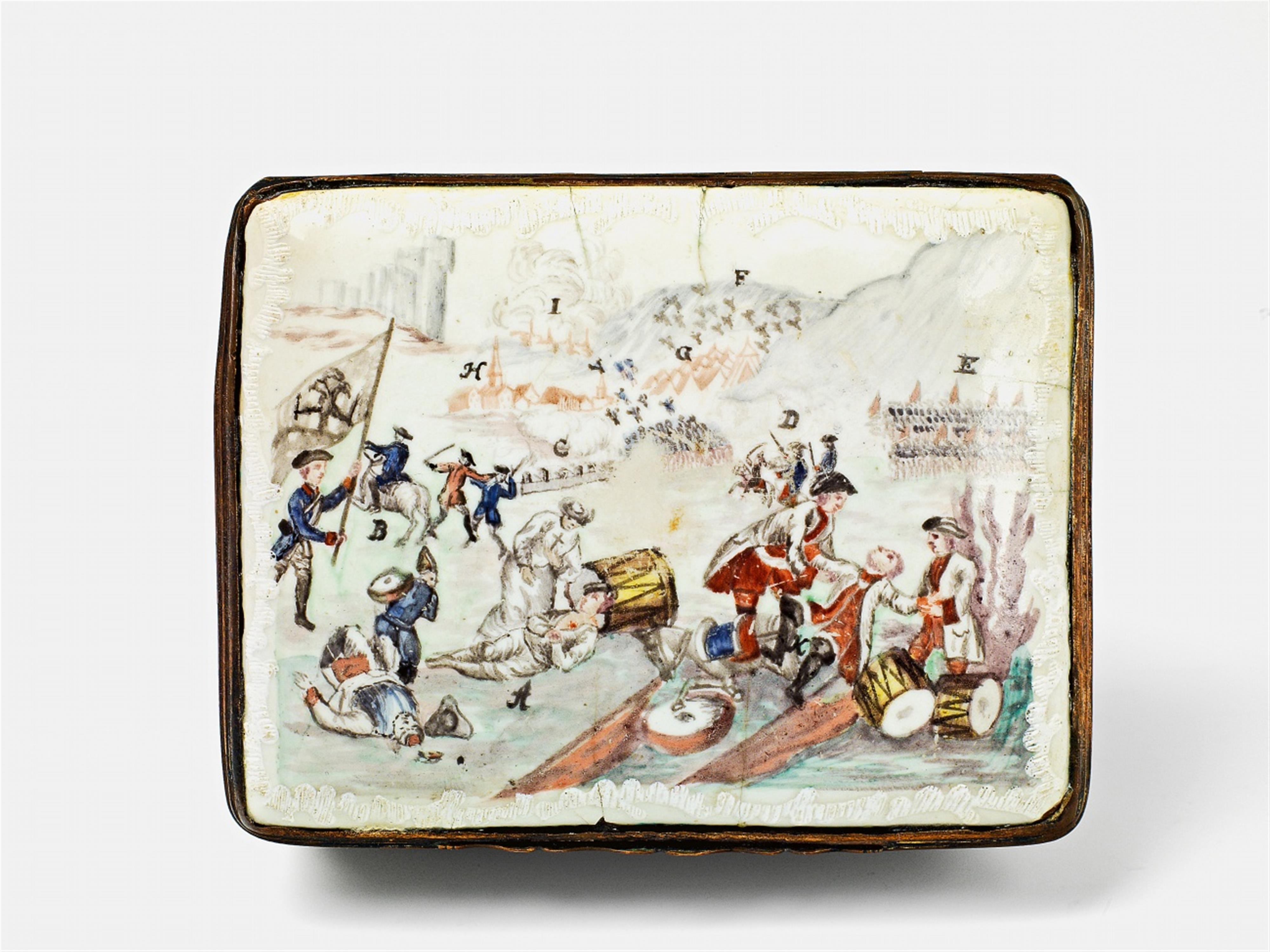 A Berlin enamelled copper snuffbox commemorating the battle of Liegnitz - image-2