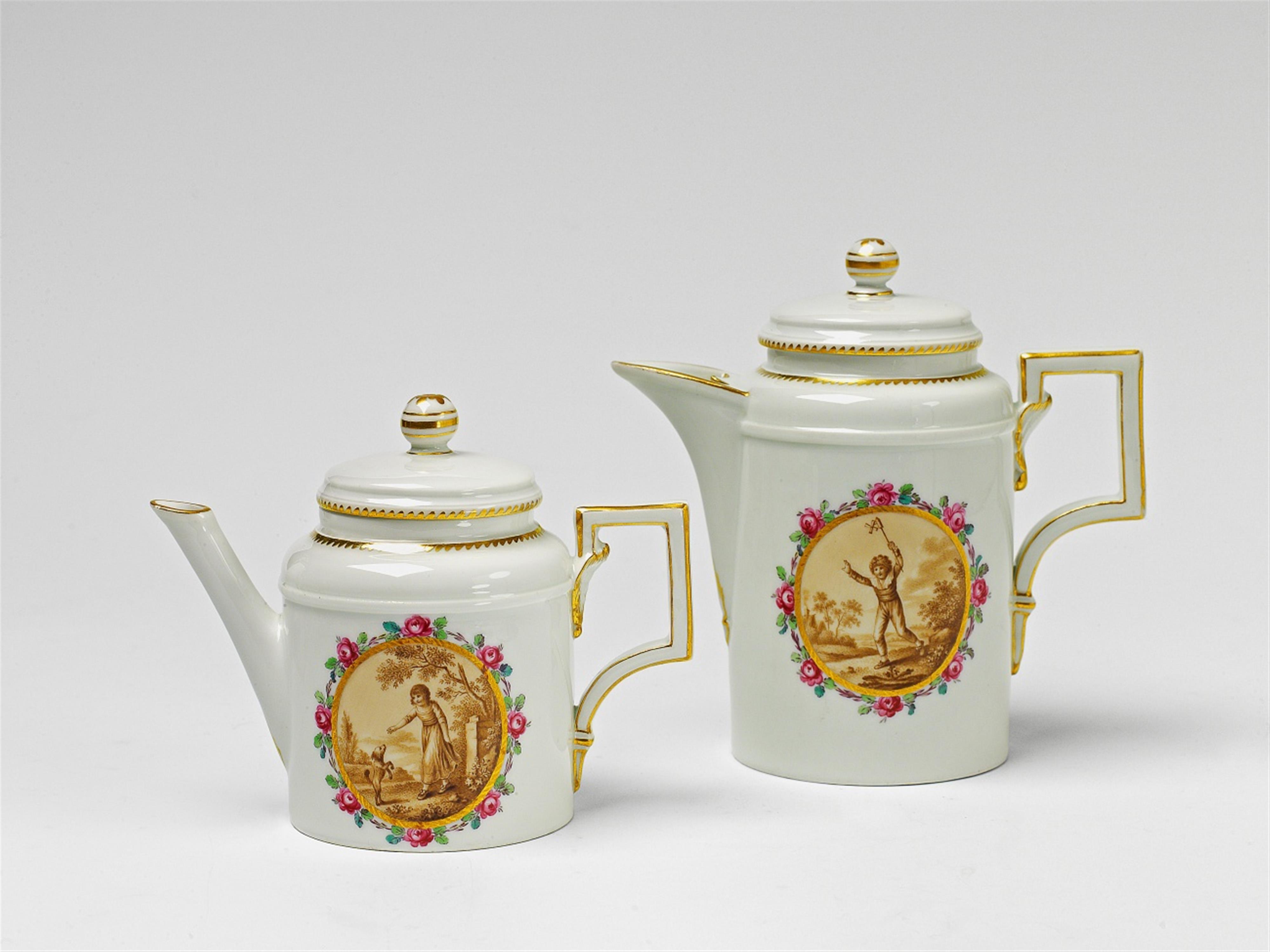 Two Berlin KPM porcelain jugs with children playing - image-2