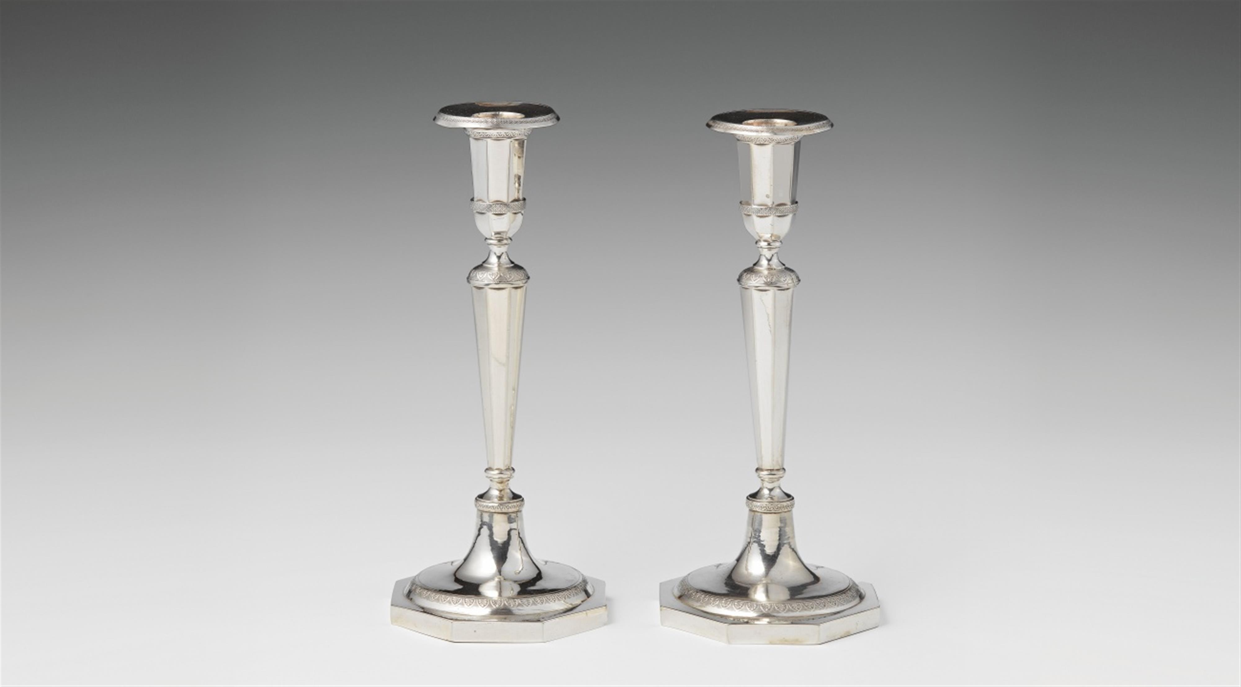 A pair of small Berlin silver candlesticks - image-1