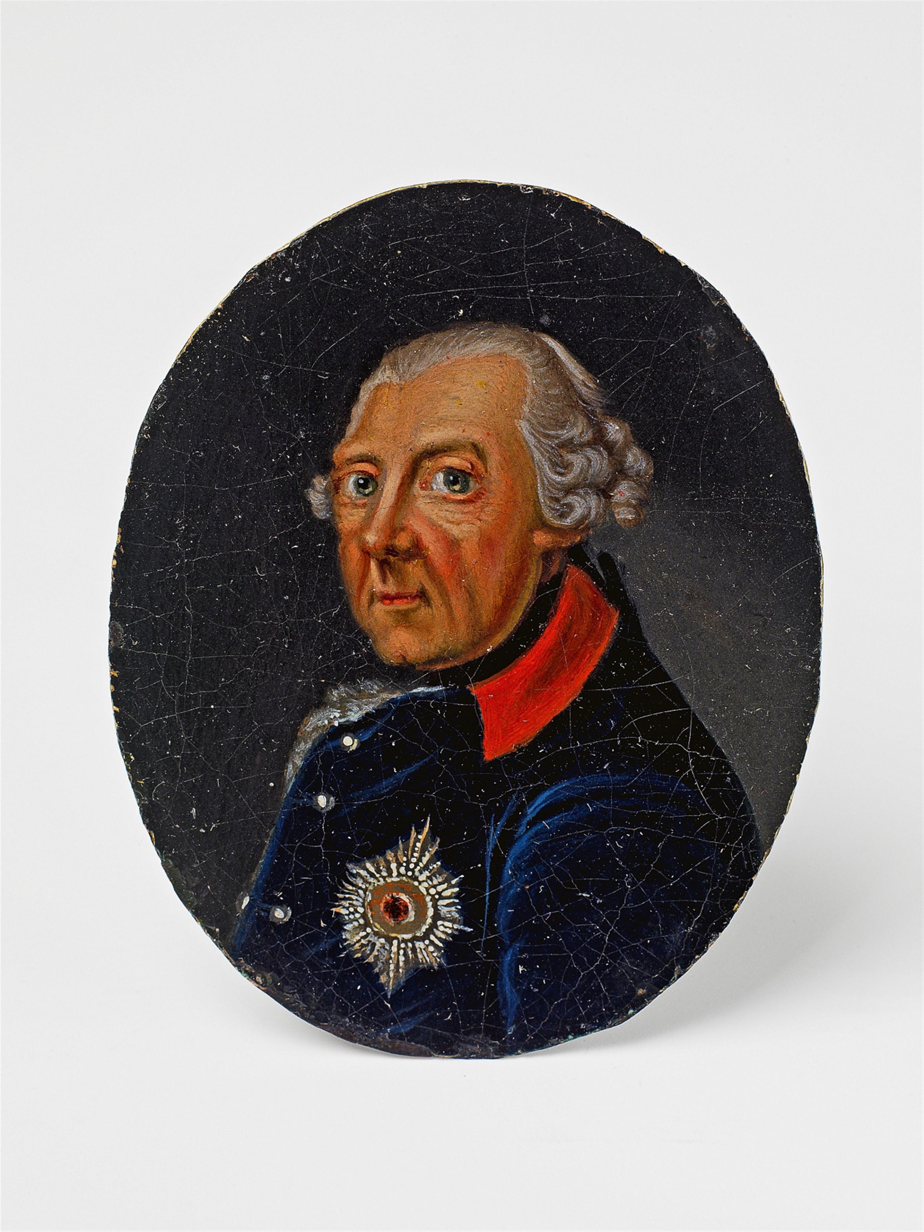 An oil on ivory portrait miniature of Frederick II - image-1