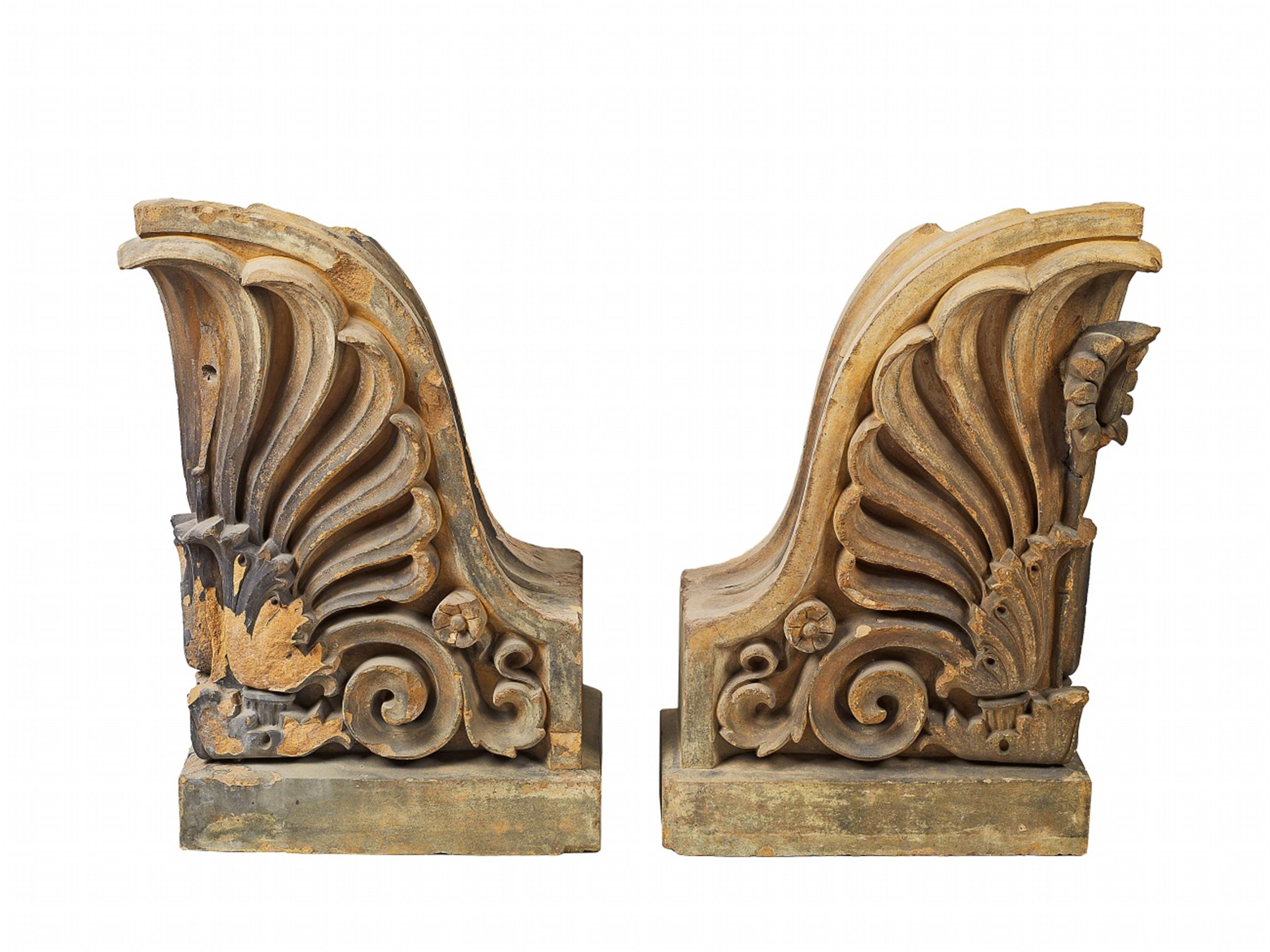 A pair of terracotta acroteria - image-1