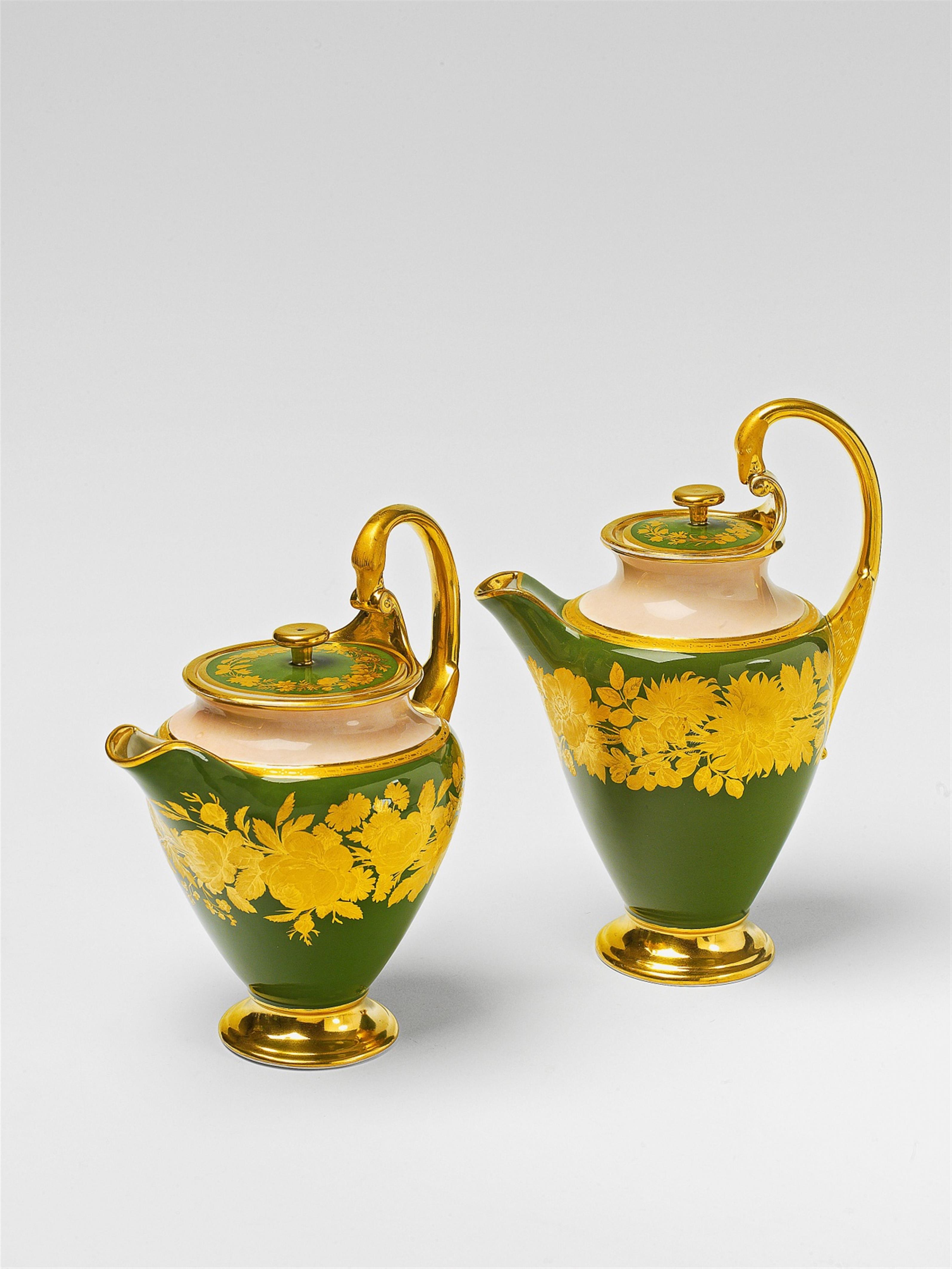 Two Berlin KPM Neoclassical porcelain jugs - image-1