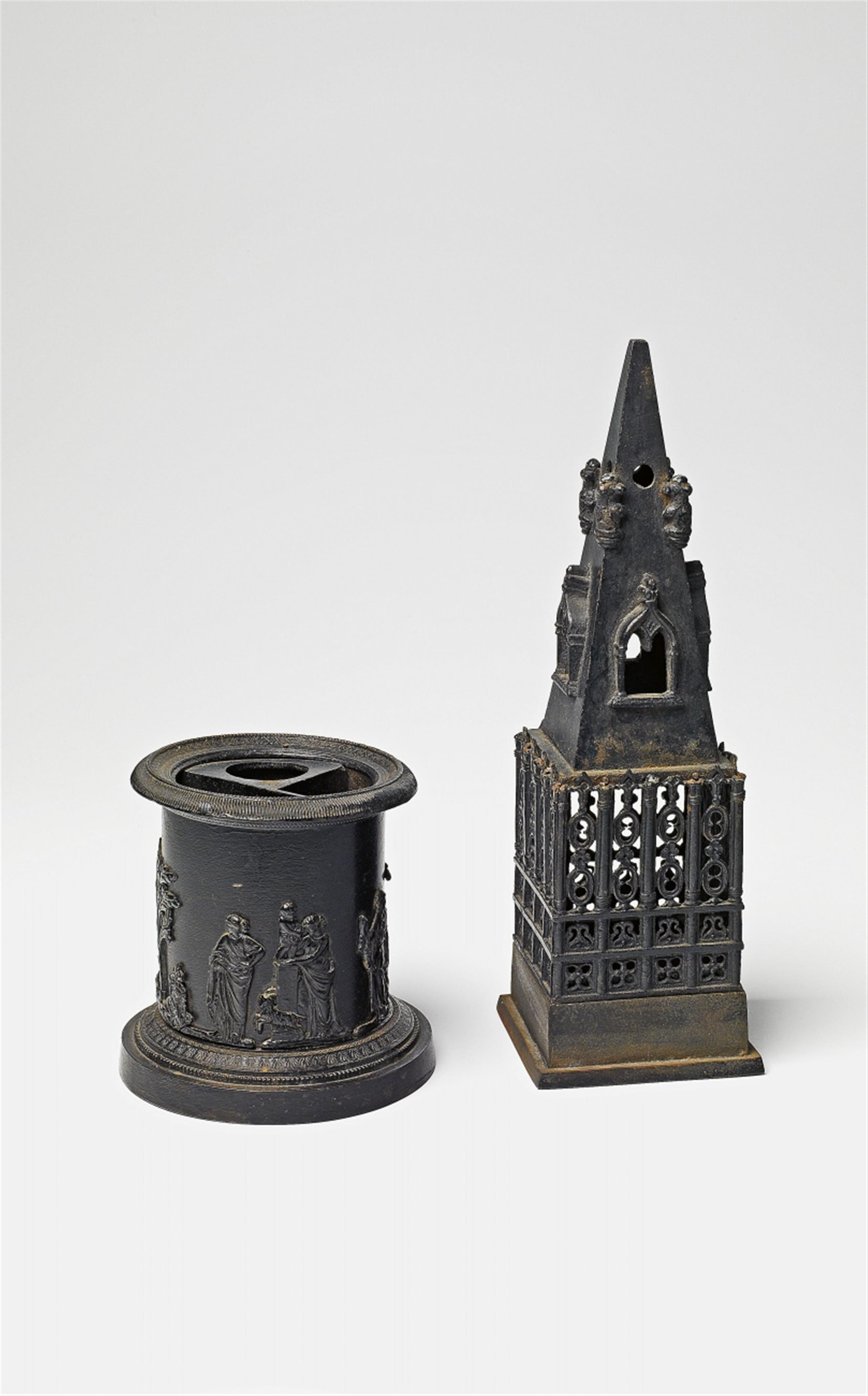 A Berlin cast iron inkwell and incense burner - image-1