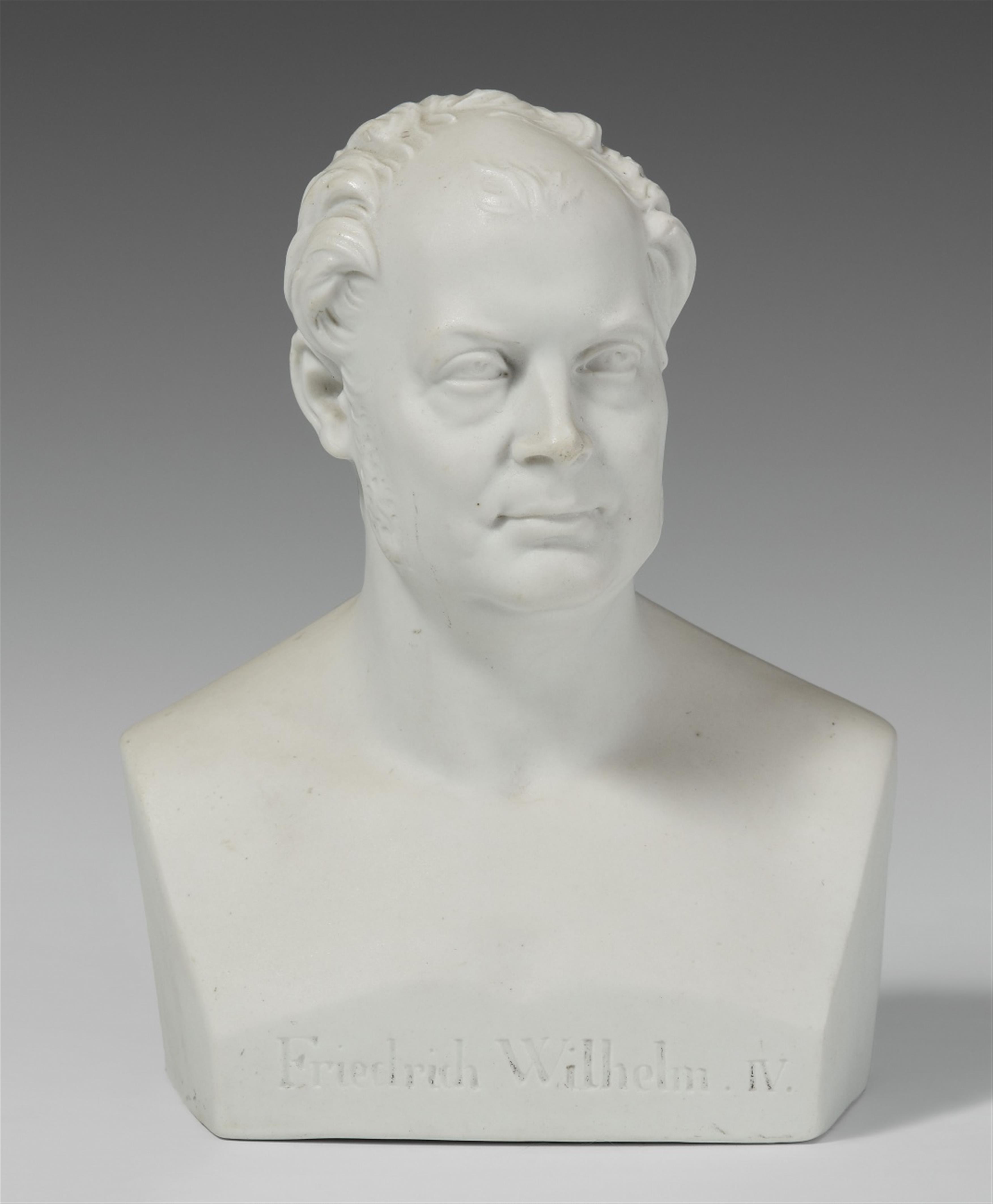 A Berlin KPM biscuit porcelain bust of the aged King Frederick William IV - image-1