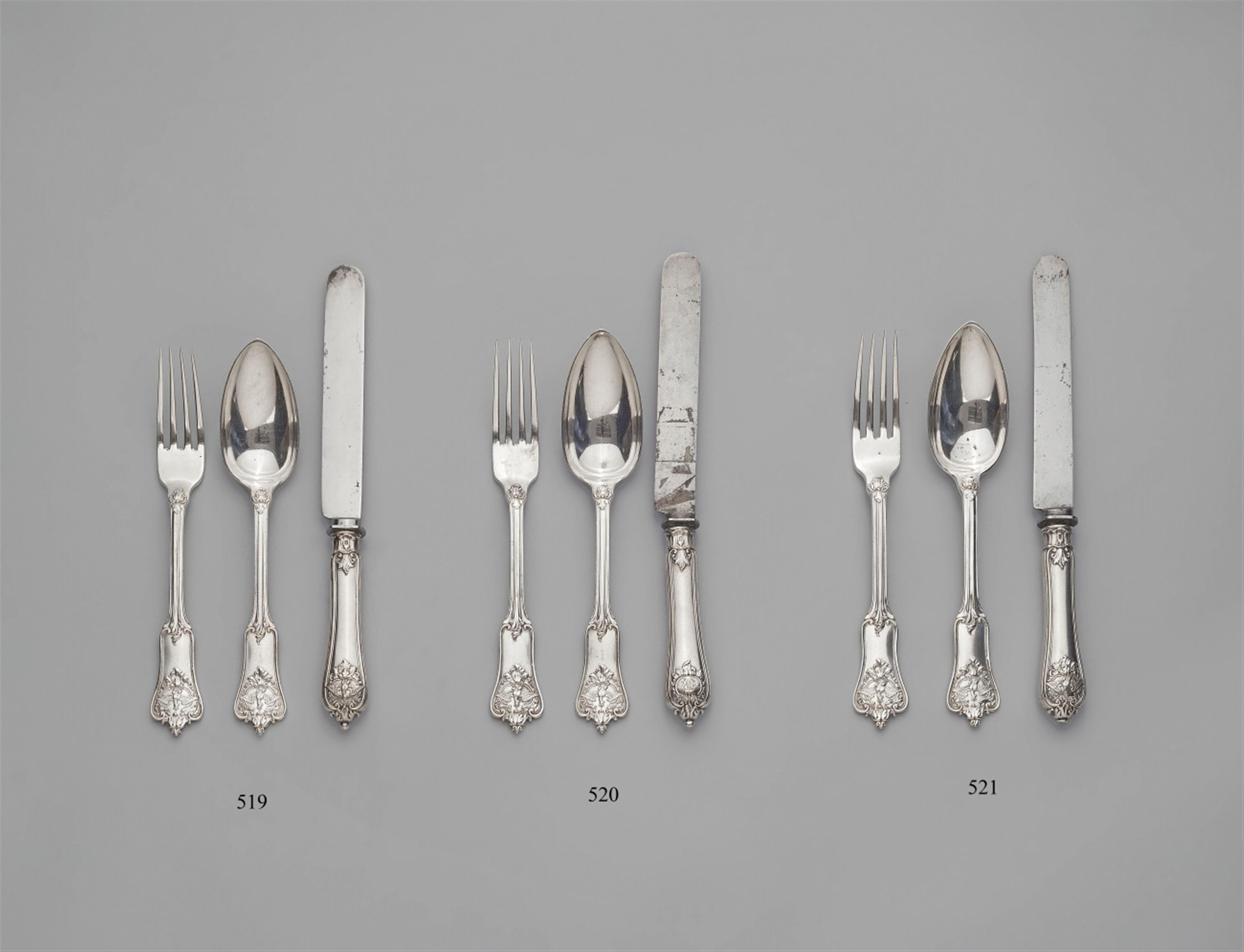 A Berlin silver cutlery set made for William II - image-1