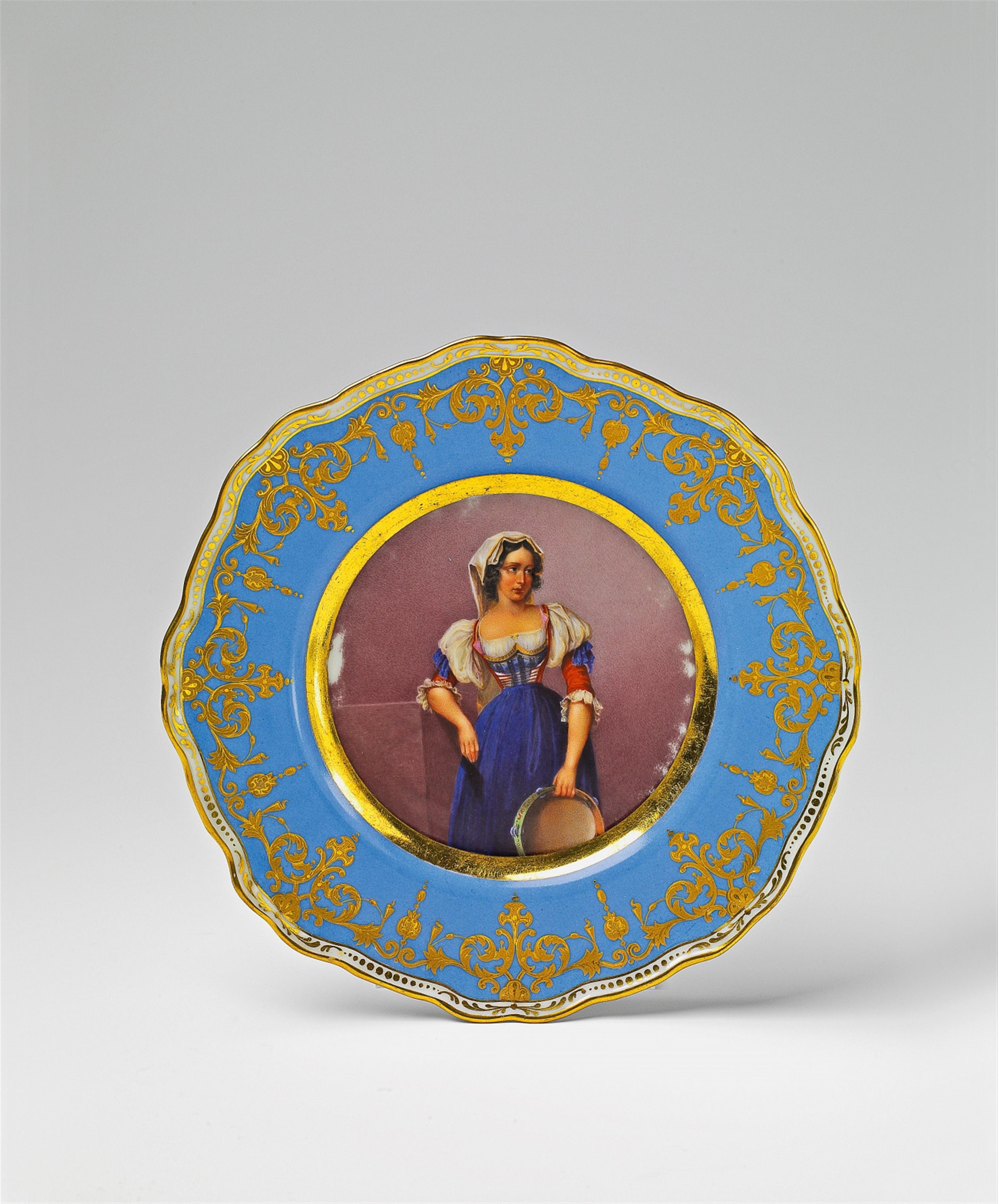 A St. Petersburg porcelain plate with a motif after a painting - image-1