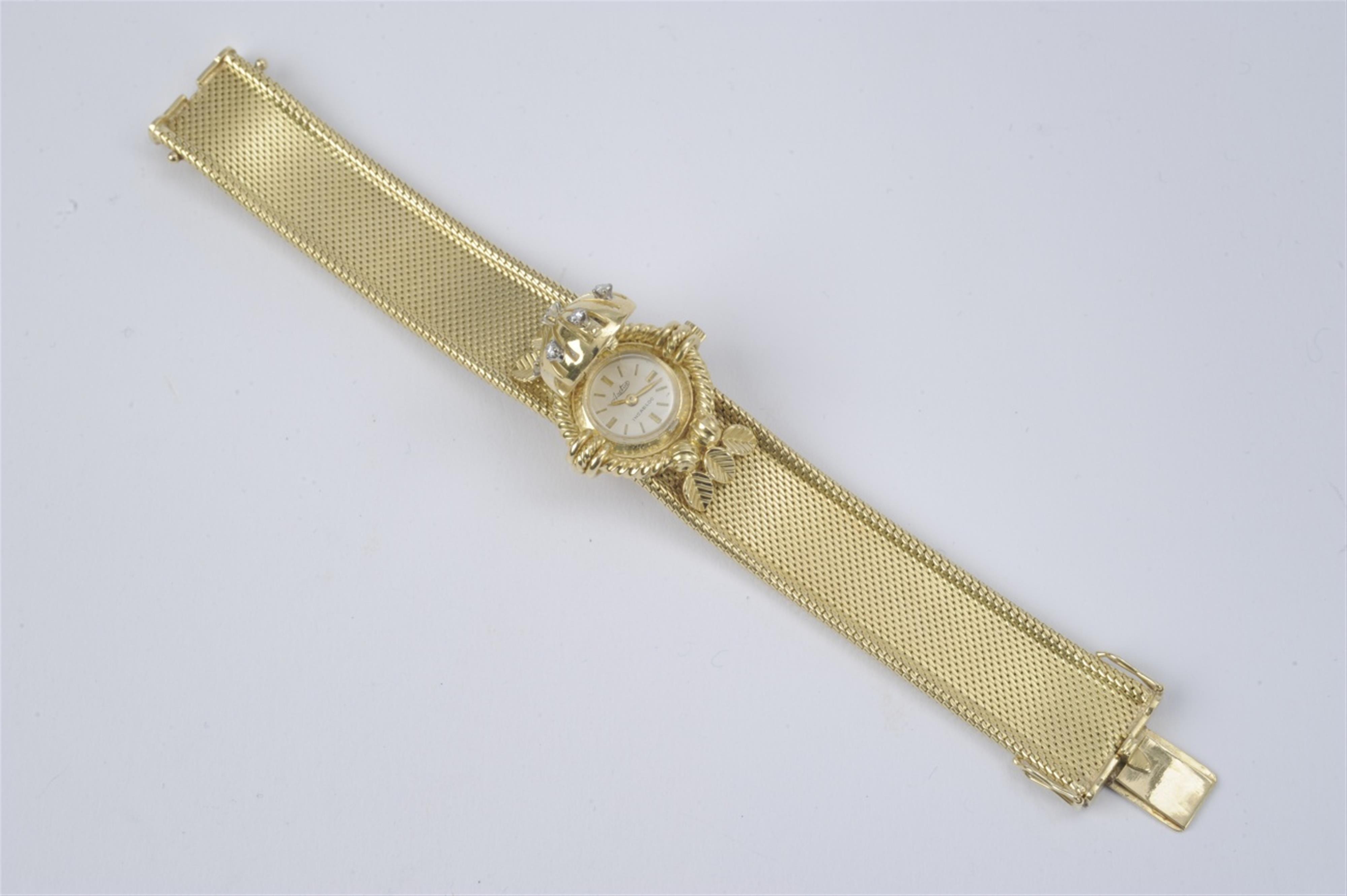 A Swiss 18k gold and diamond cocktail watch - image-2