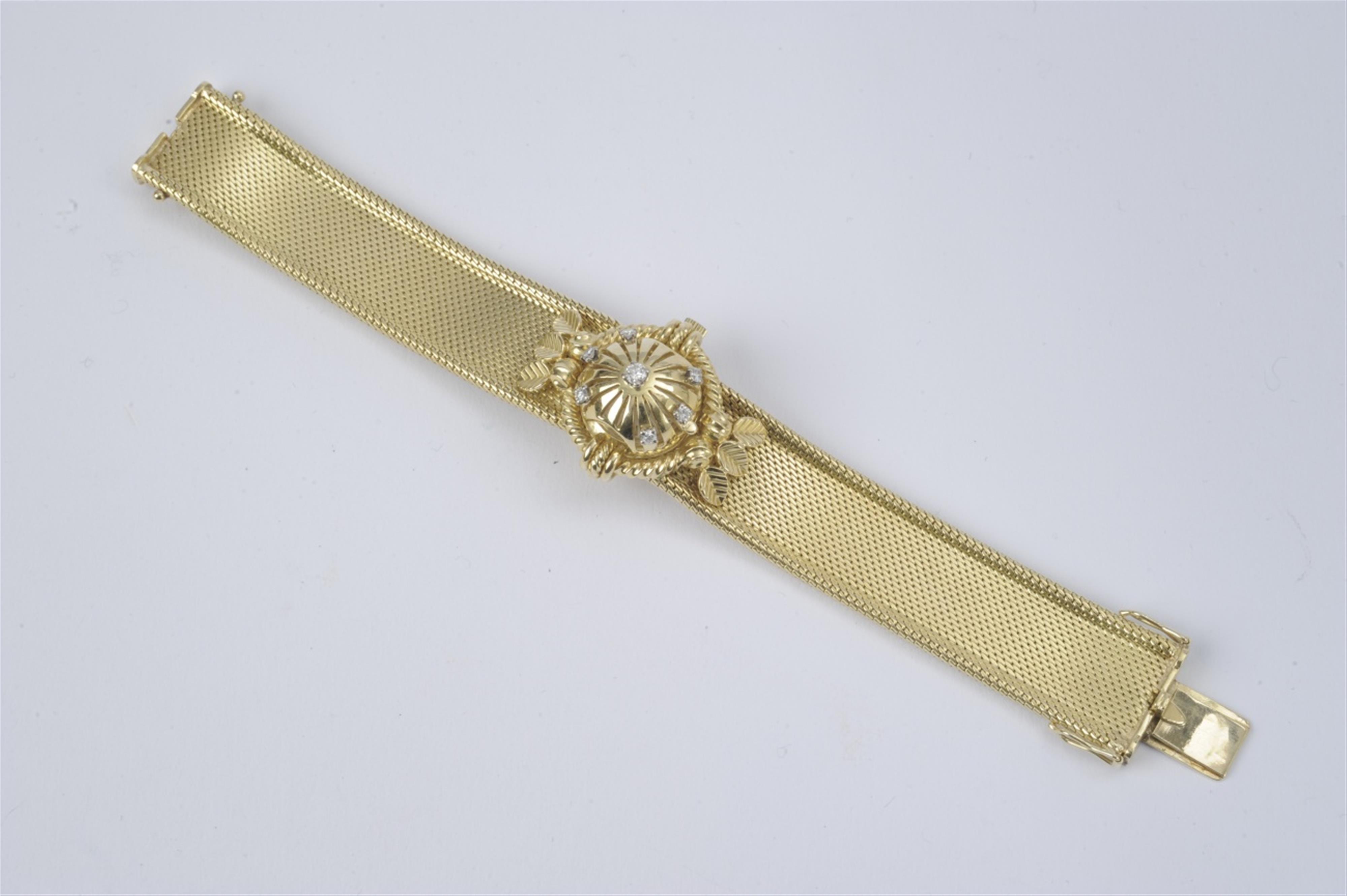 A Swiss 18k gold and diamond cocktail watch - image-1