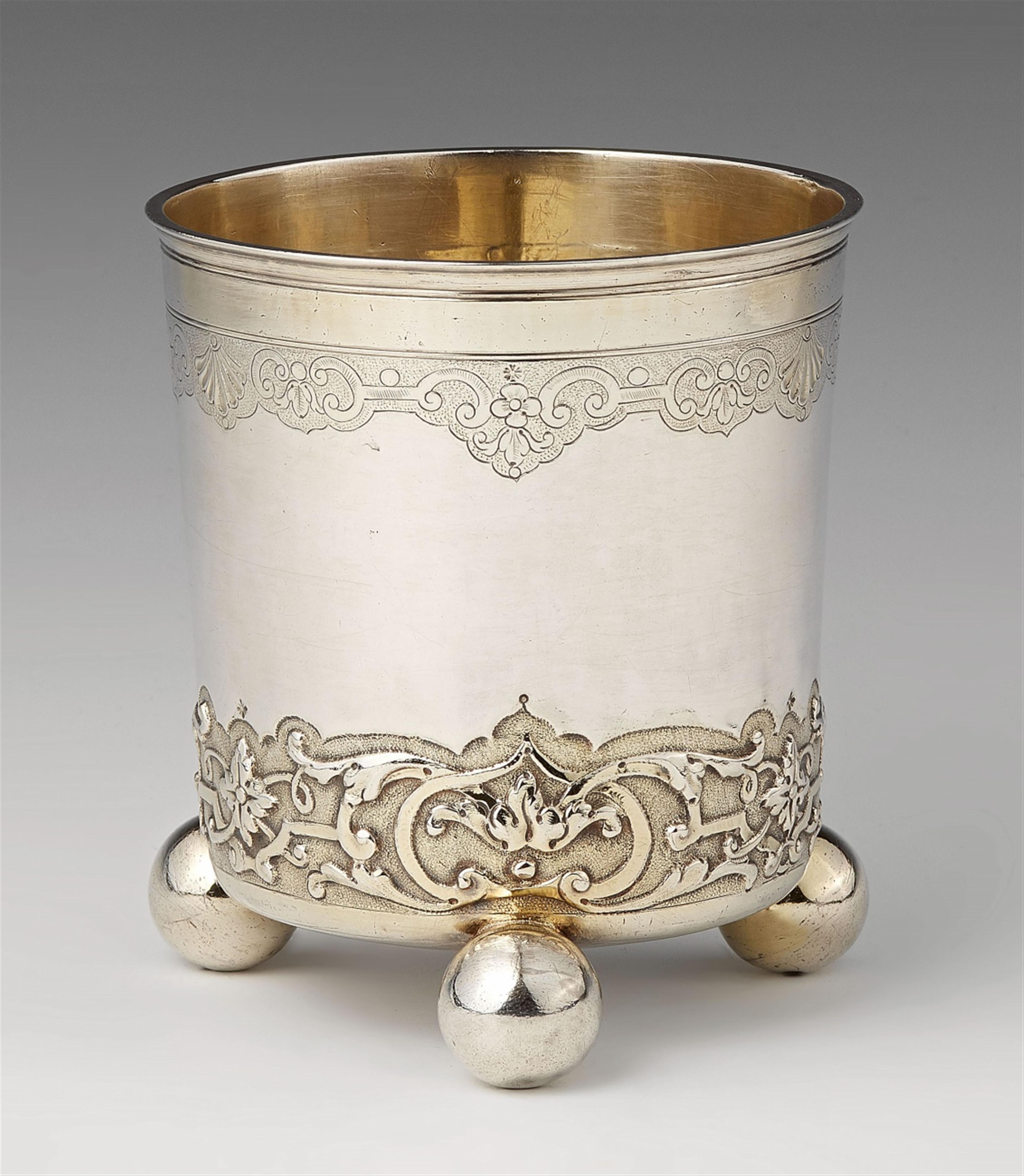 An Augsburg parcel gilt silver beaker - image-1