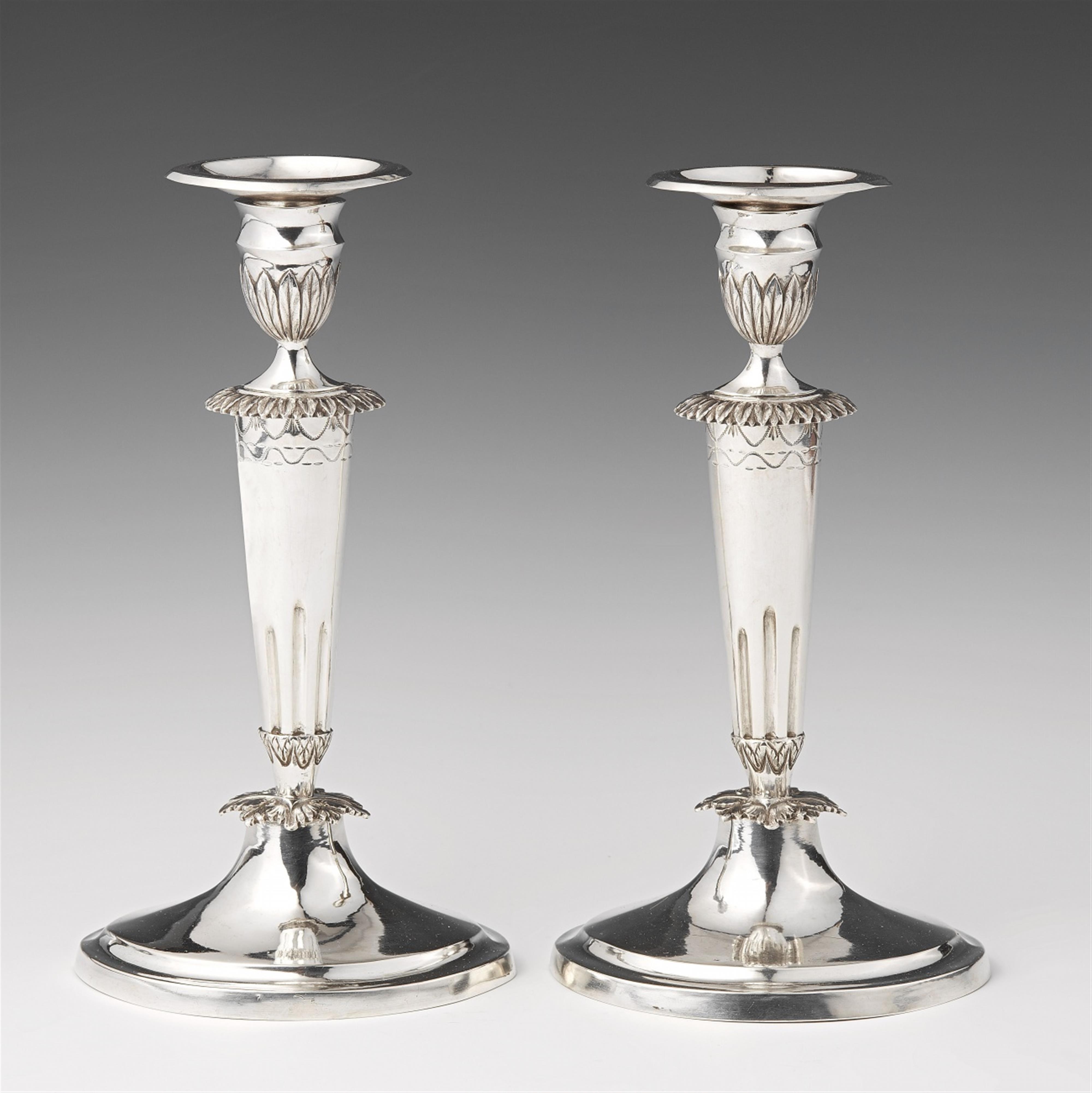 A pair of Frankfurt silver candlesticks - image-1