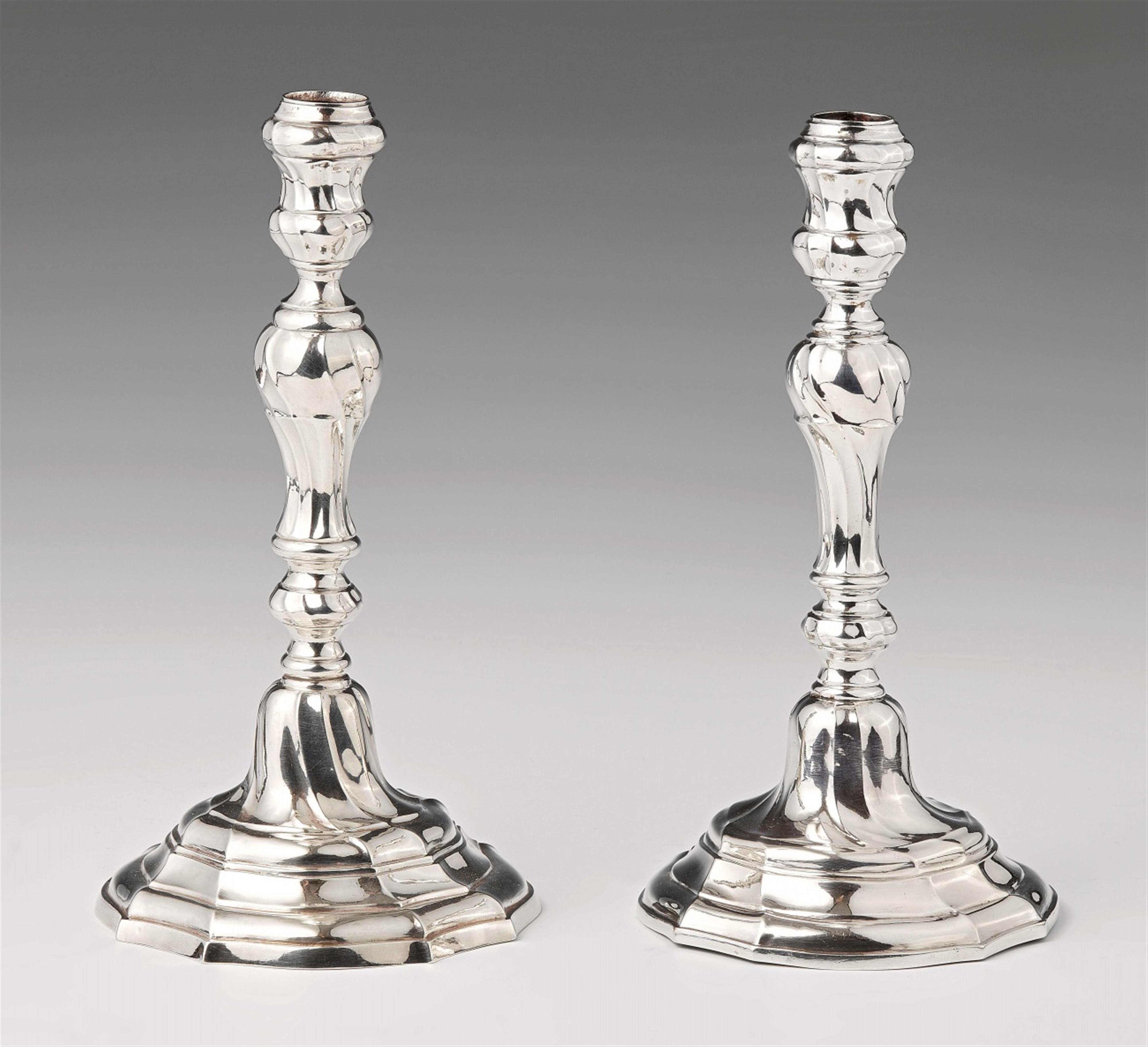 A pair of Mons silver candlesticks - image-1