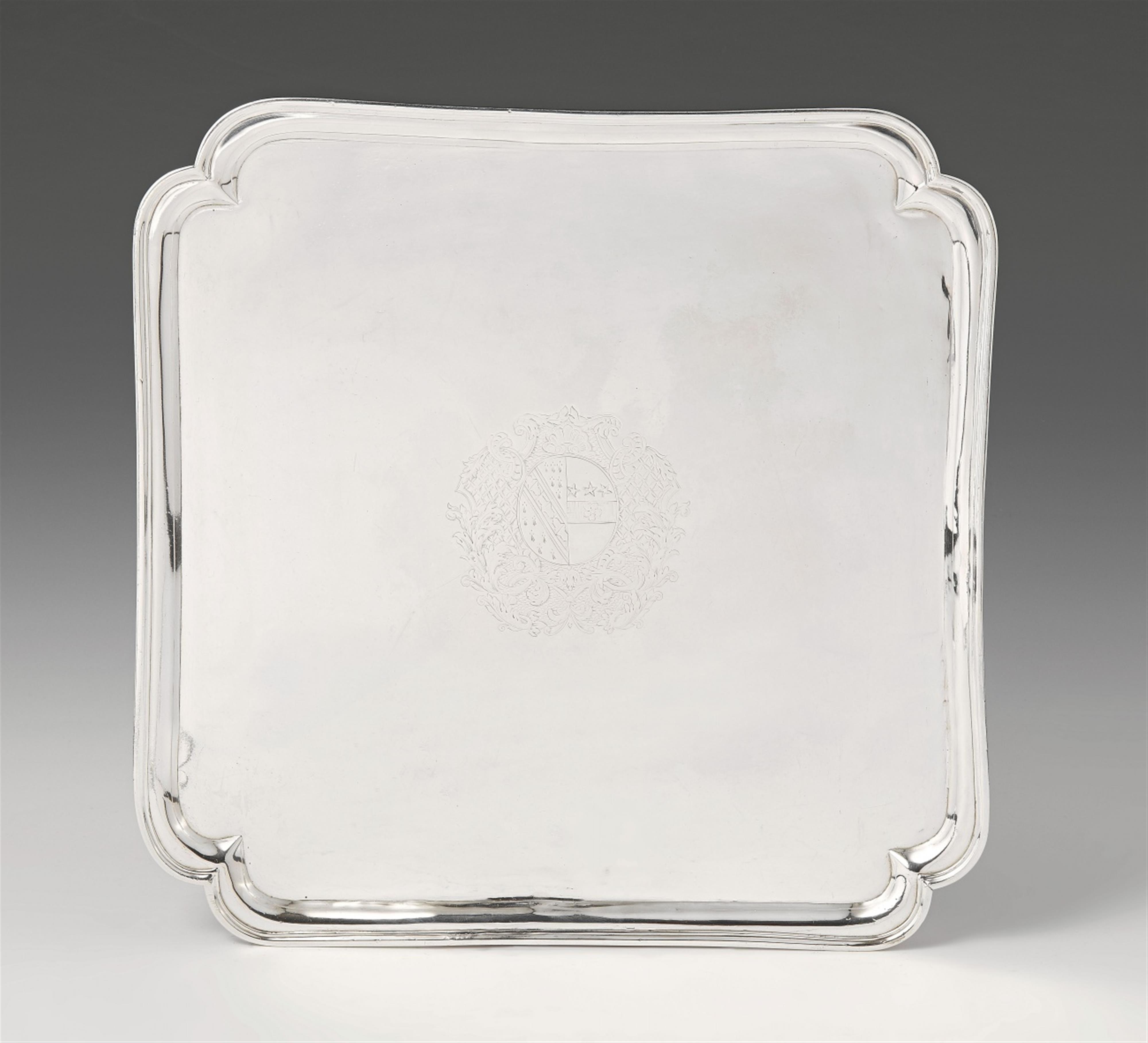 A George II London silver salver - image-1