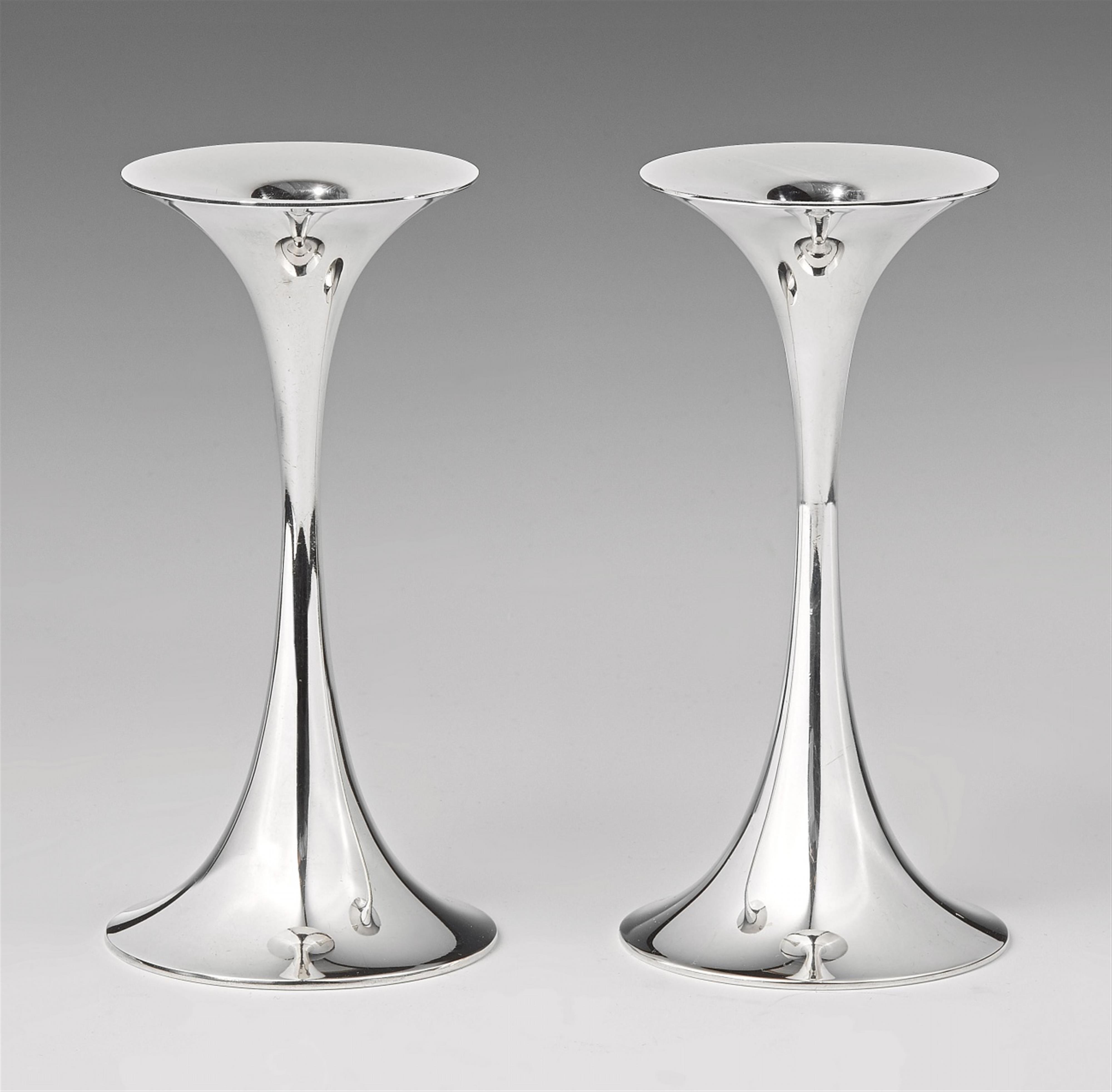 A pair of Finnish silver candlesticks, TW 284 - image-1