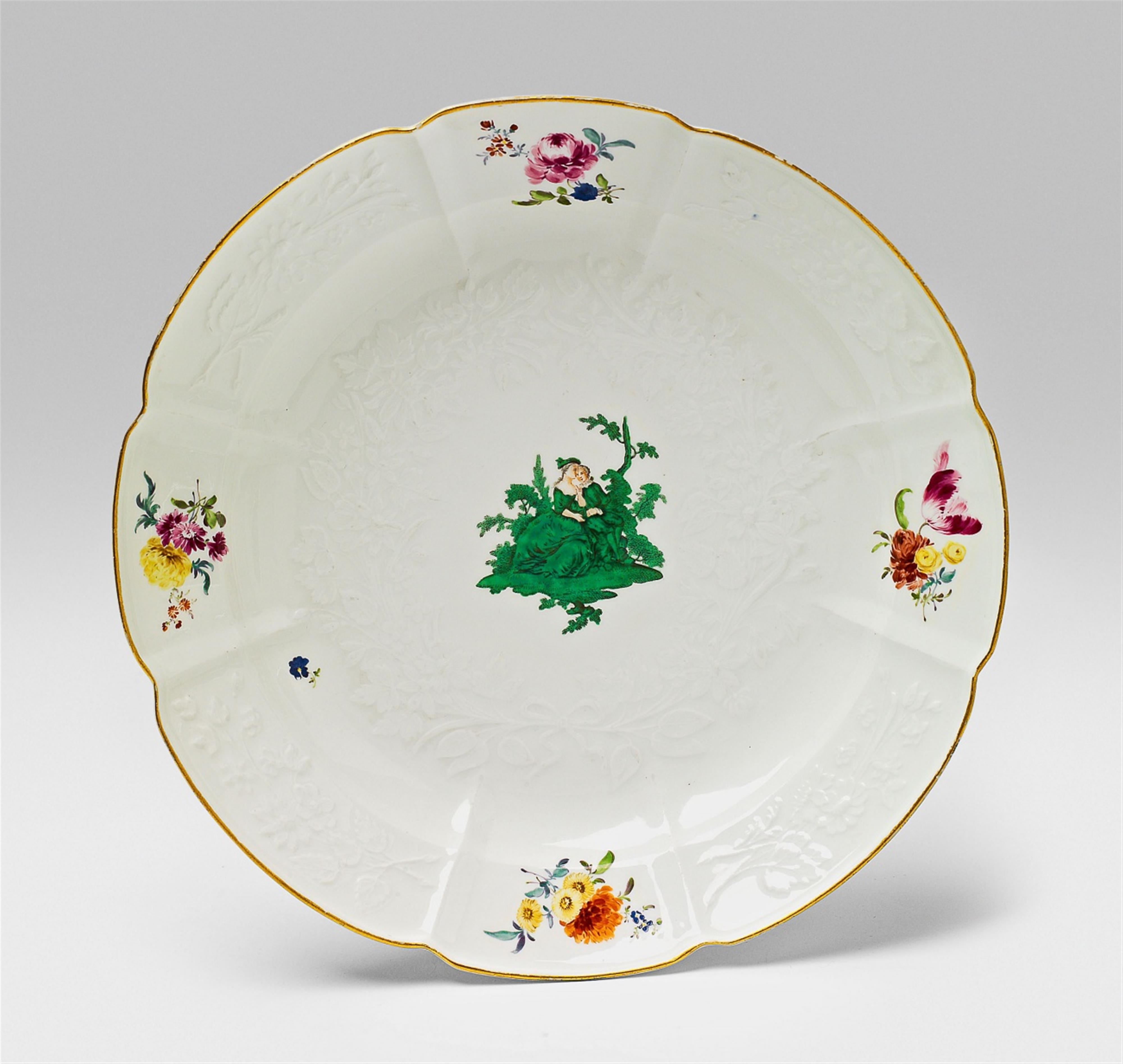 A Meissen porcelain platter from the Watteau service - image-1