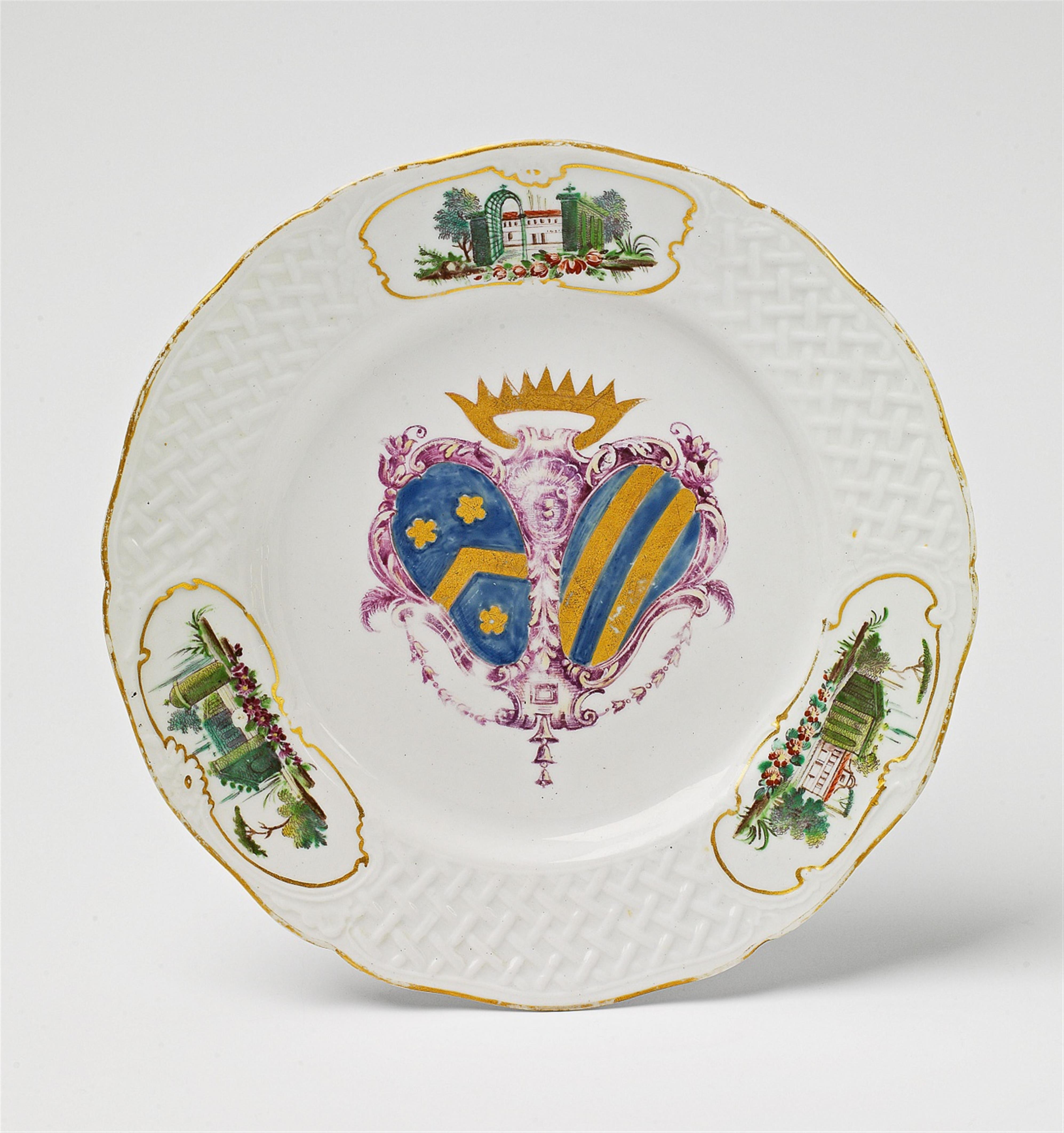 A Venetian porcelain armorial plate - image-1