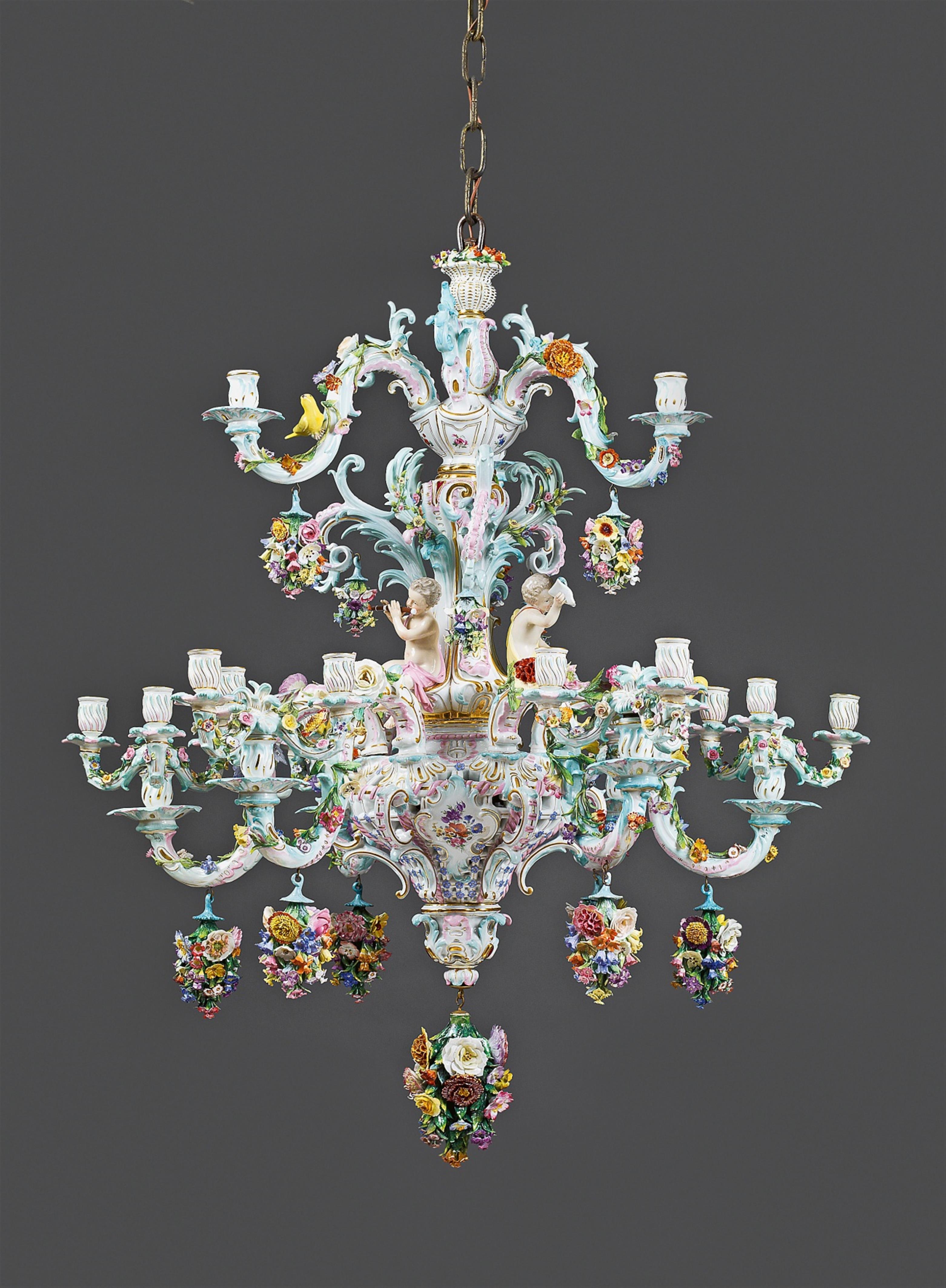 A Meissen porcelain chandelier - image-1