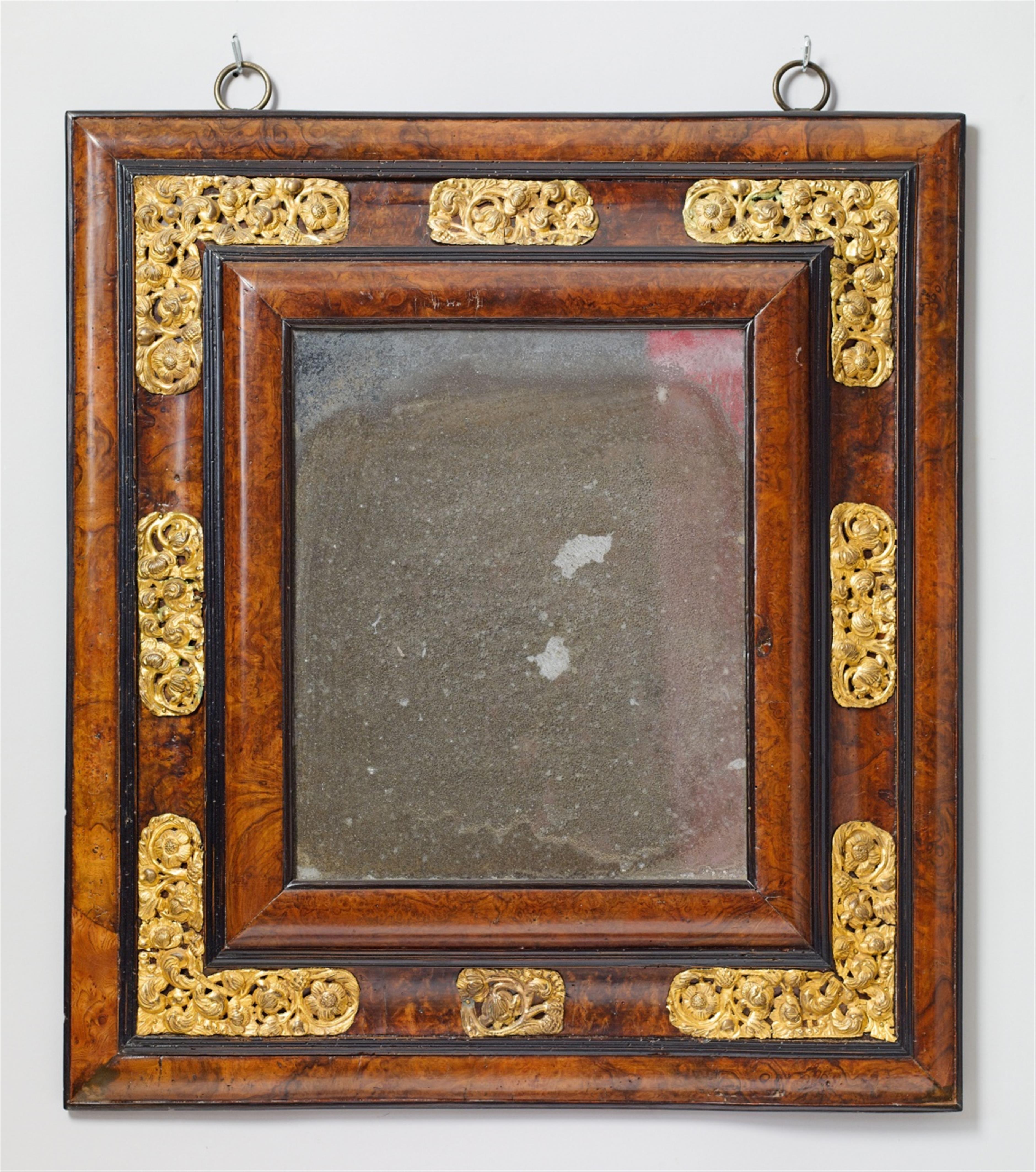 A Dutch ormolu-mounted burr maple mirror - image-1