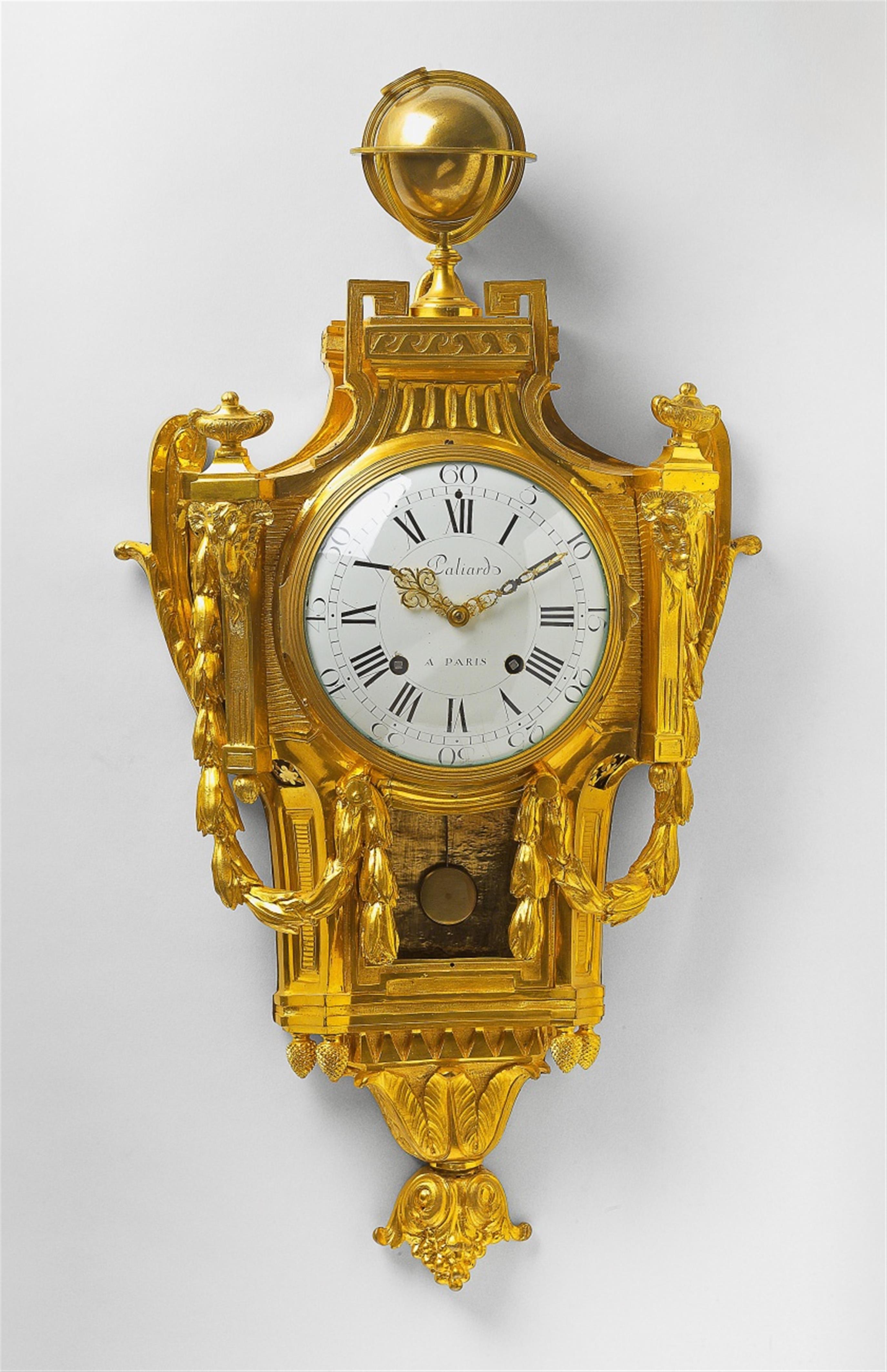 A large Louis XVI ormolu cartel clock - image-1
