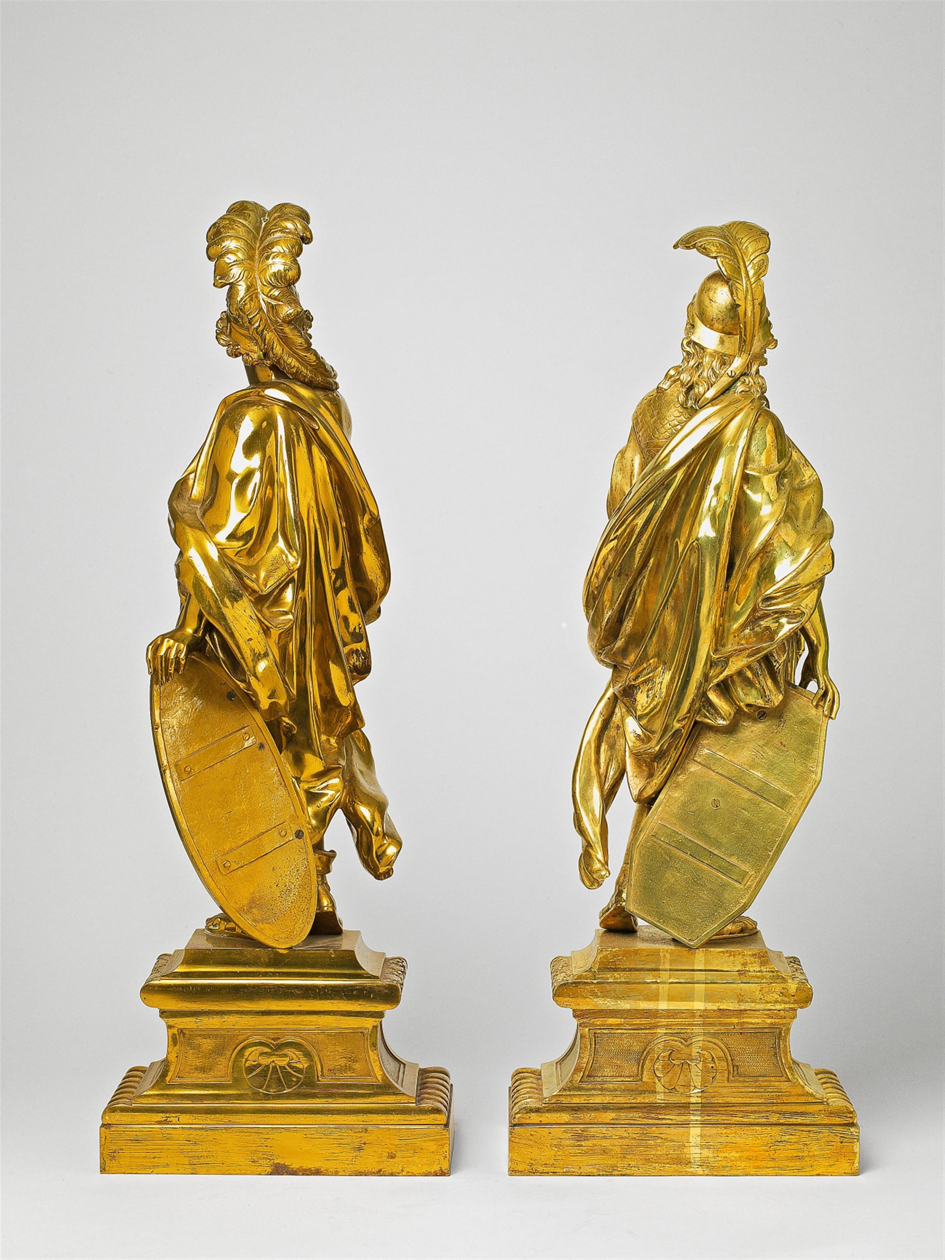 A pair of French gilt bronze statues of Mars and Minerva - image-2