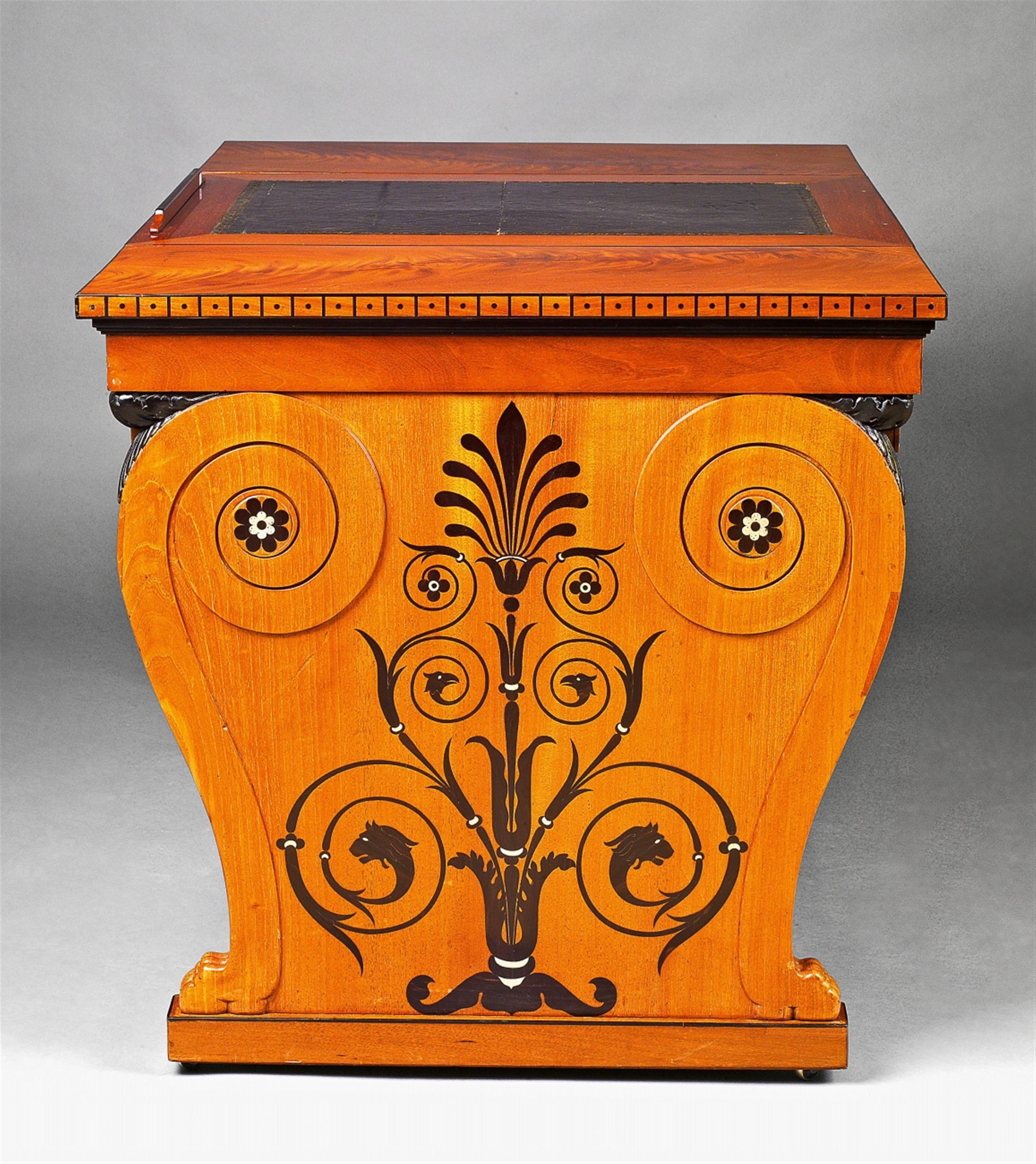 A Parisian inlaid mahogany architect's table - image-2
