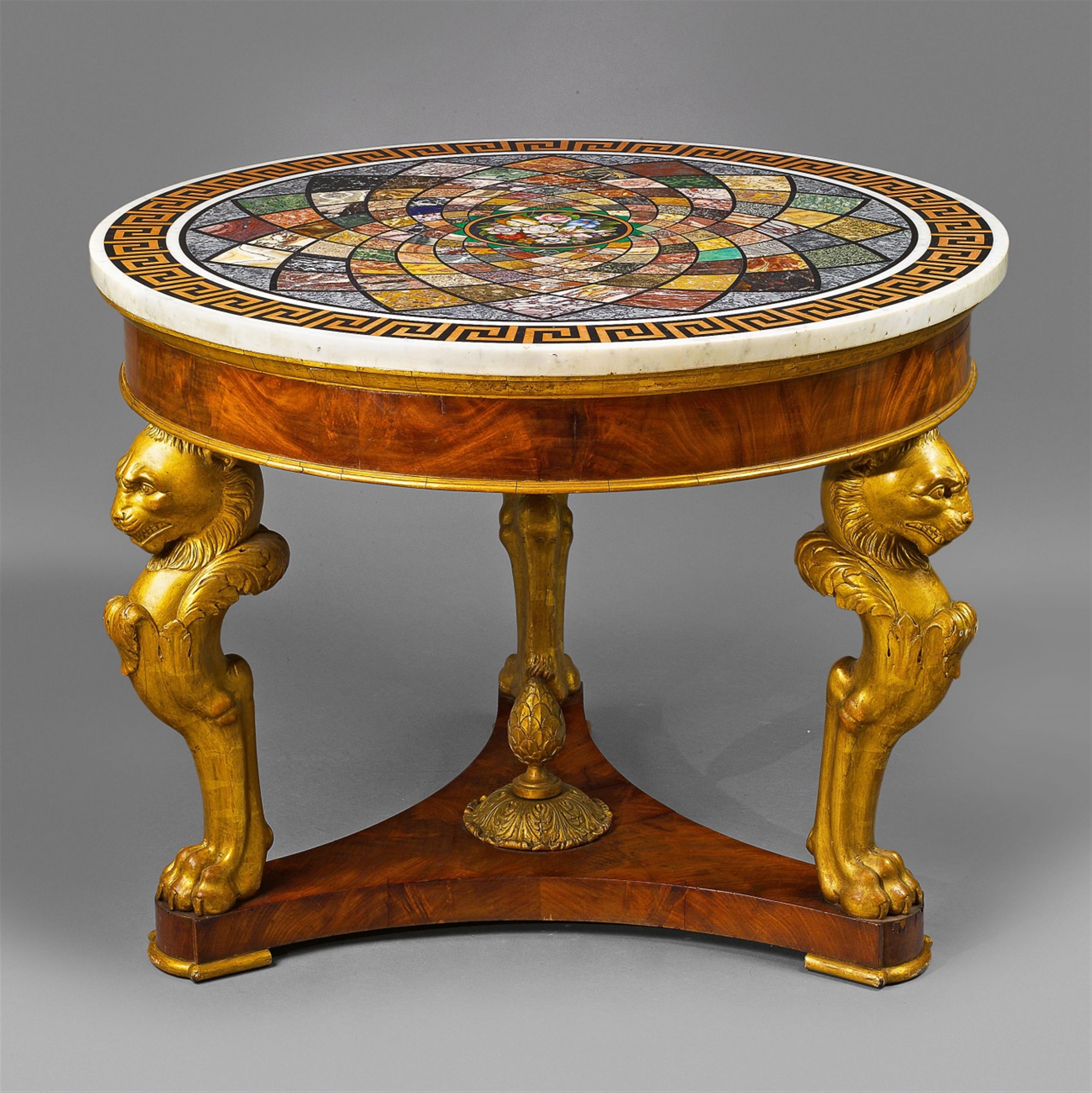 An opulent Italian inlaid table - image-1