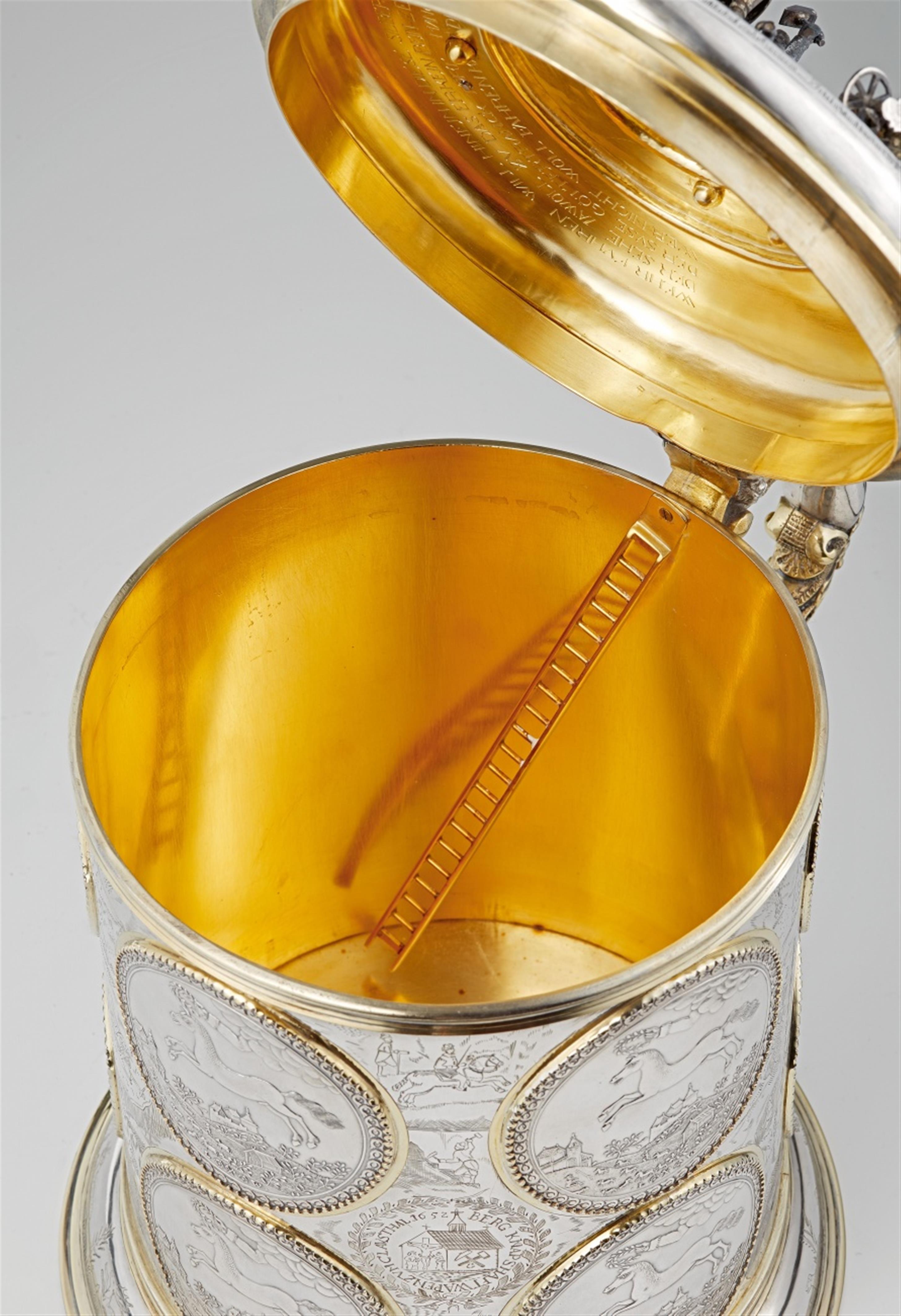 A Hildesheim parcel gilt silver replica of the "Oberharzer Bergkanne" - image-4