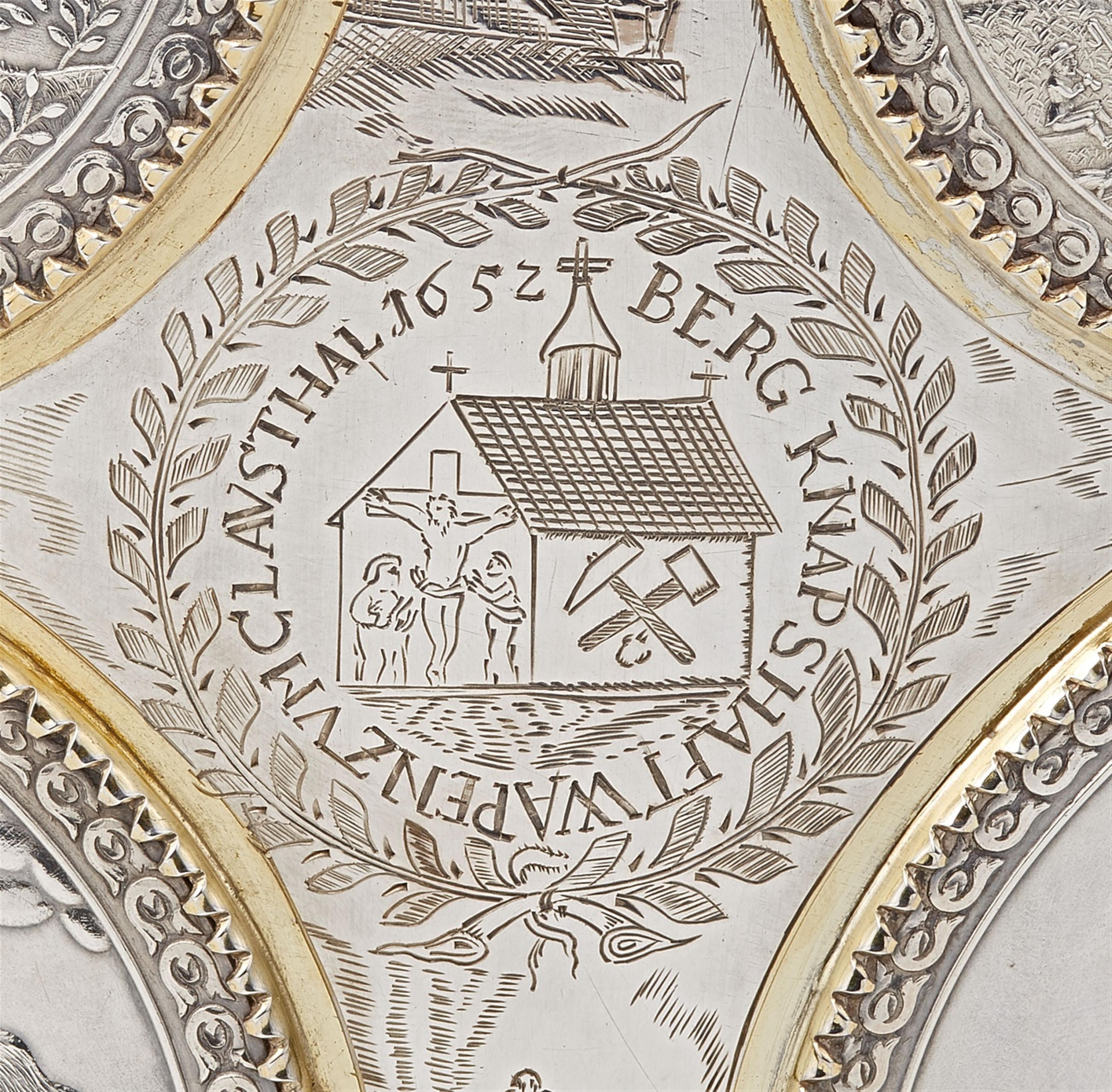 A Hildesheim parcel gilt silver replica of the "Oberharzer Bergkanne" - image-8