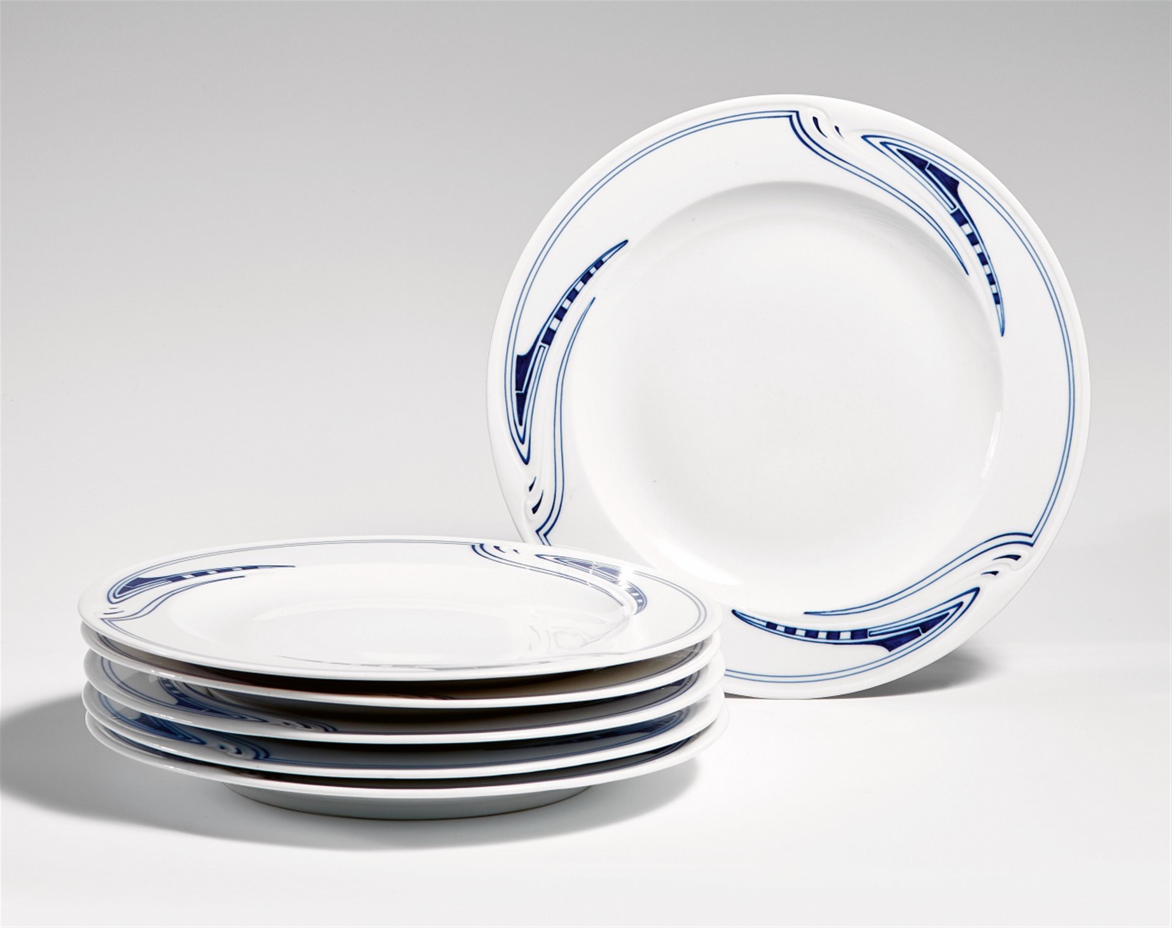A set of Meissen porcelain dinner plates by Henry van de Velde - image-1