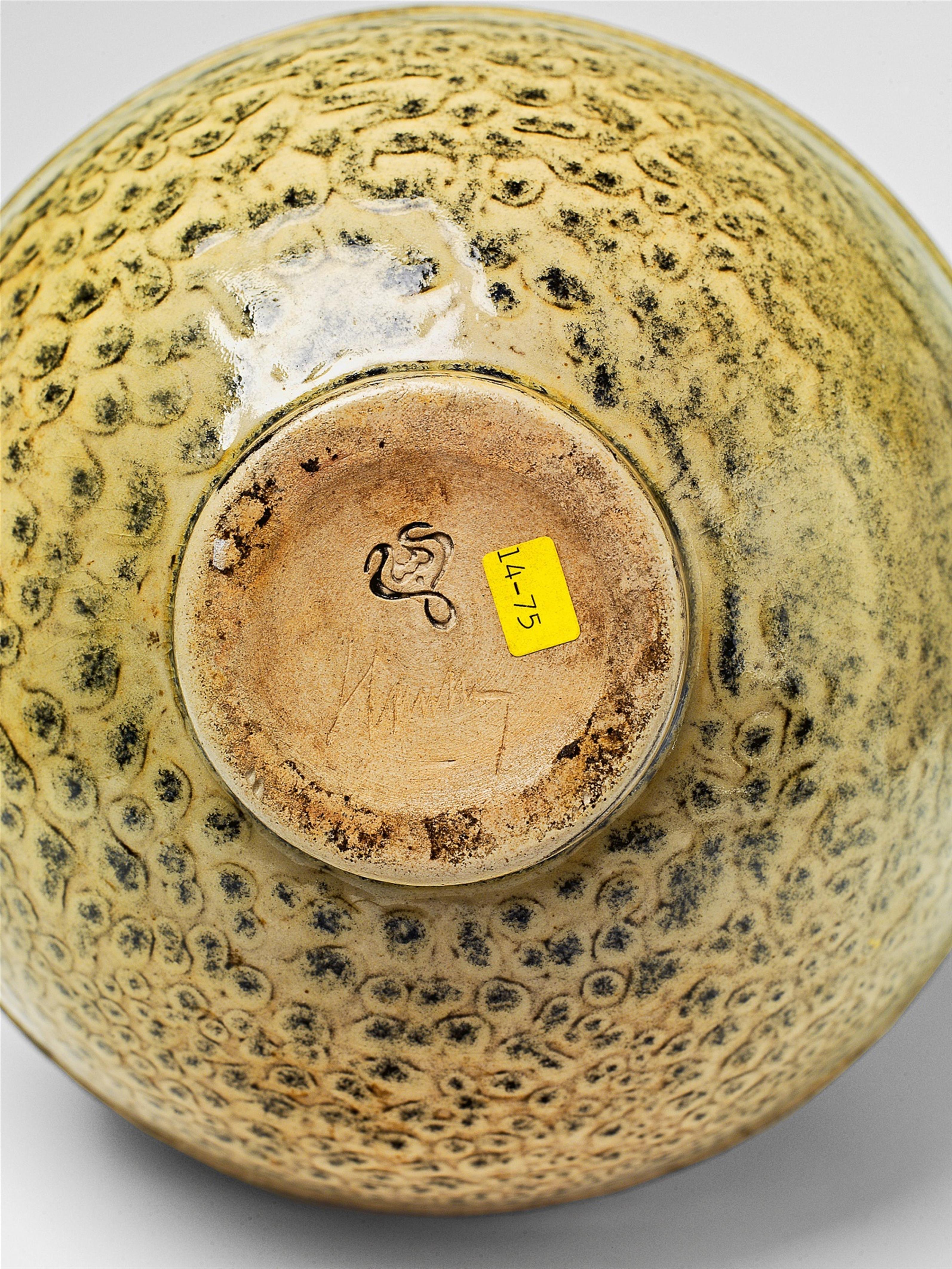 A three-handled feldspar glazed stoneware vase - image-3
