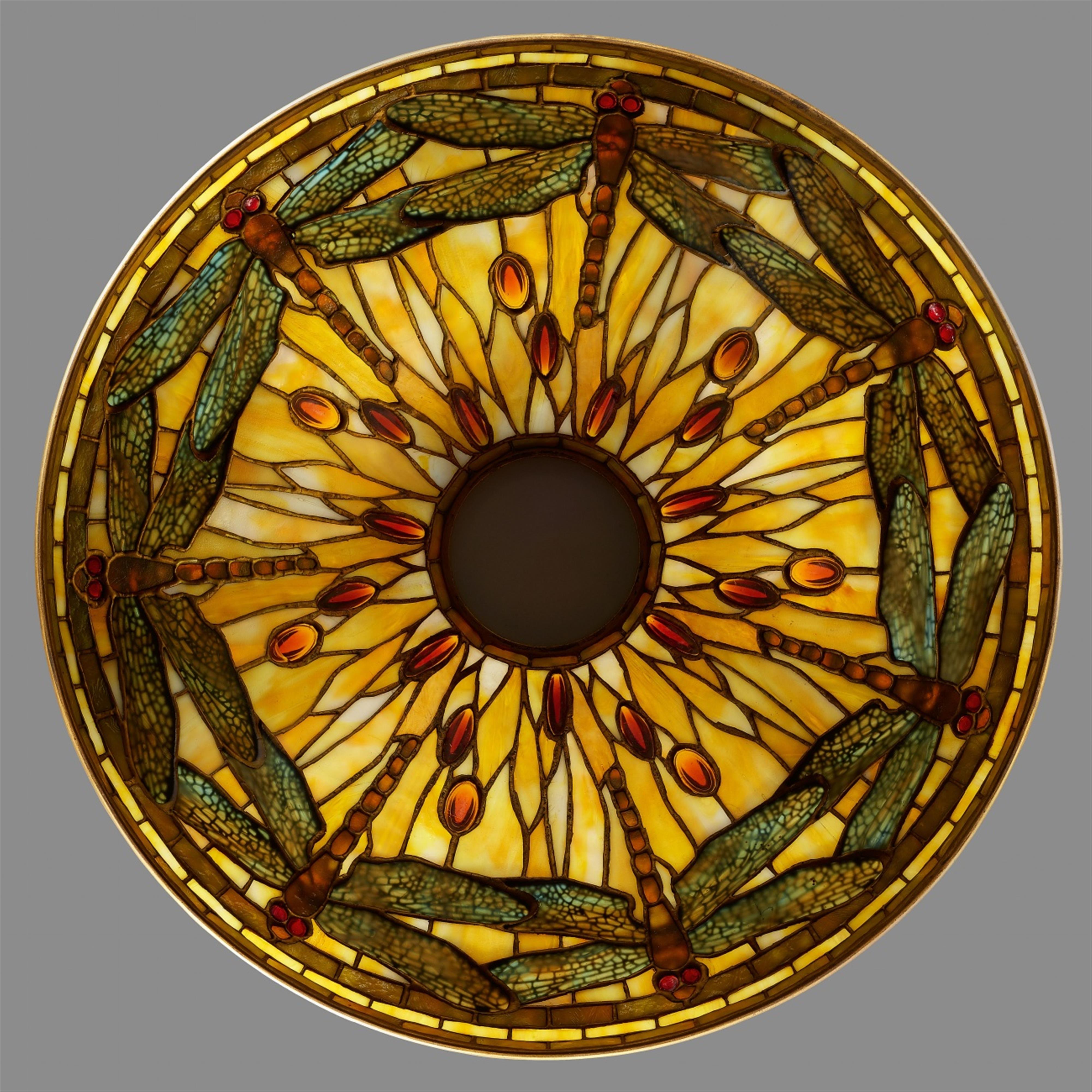 Tiffany Studios Tischlampe Dragonfly cone - image-2